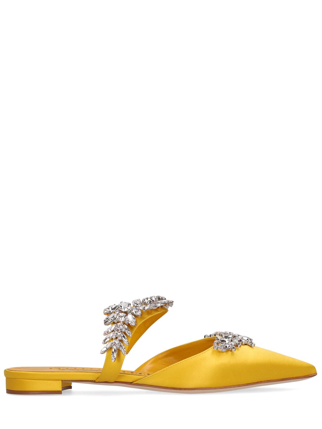 Yellow elegant mule slingbacks