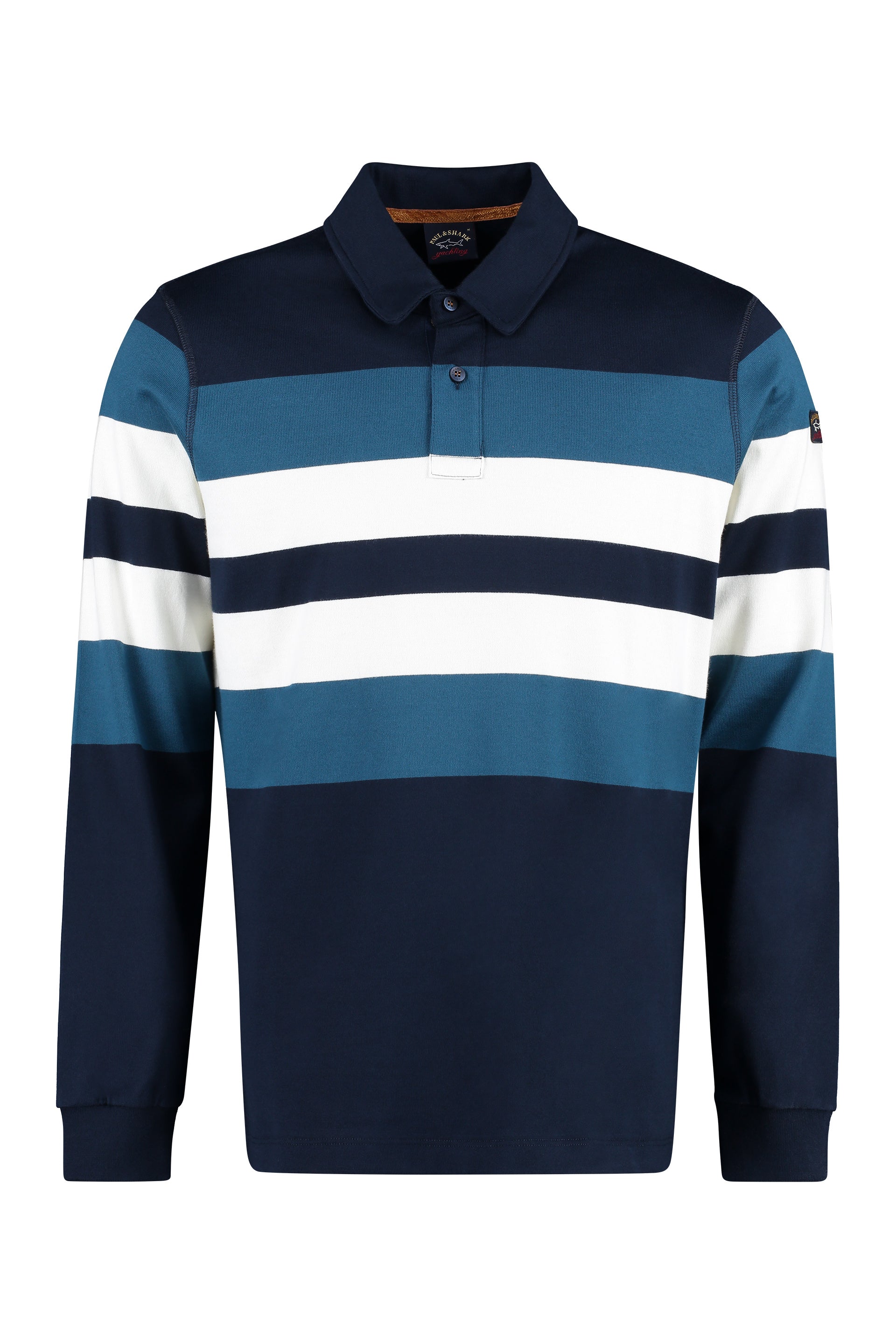 Striped cotton polo shirt