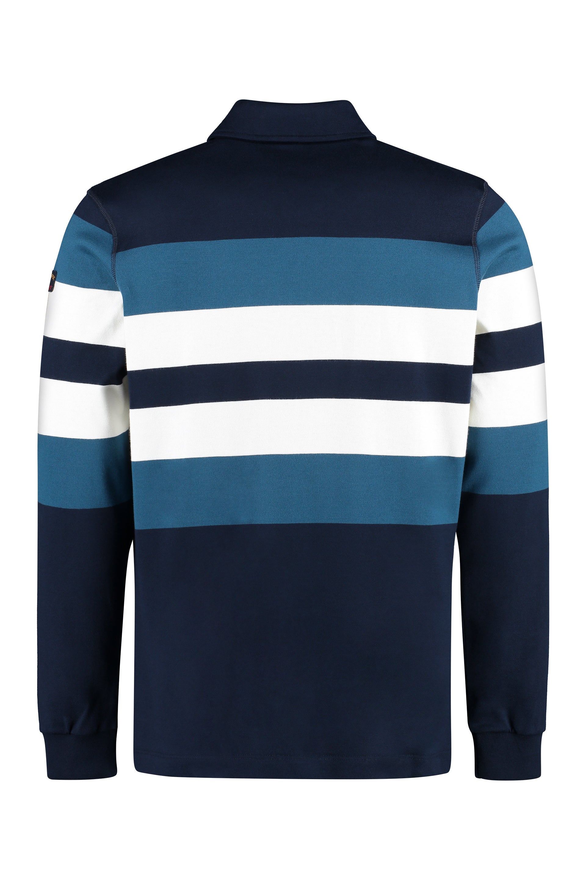 Striped cotton polo shirt