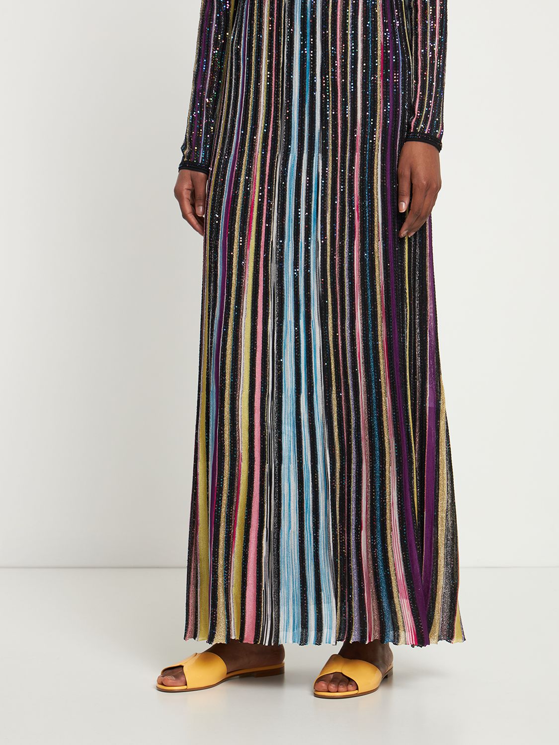 Yellow leather mules, casual minimalist style