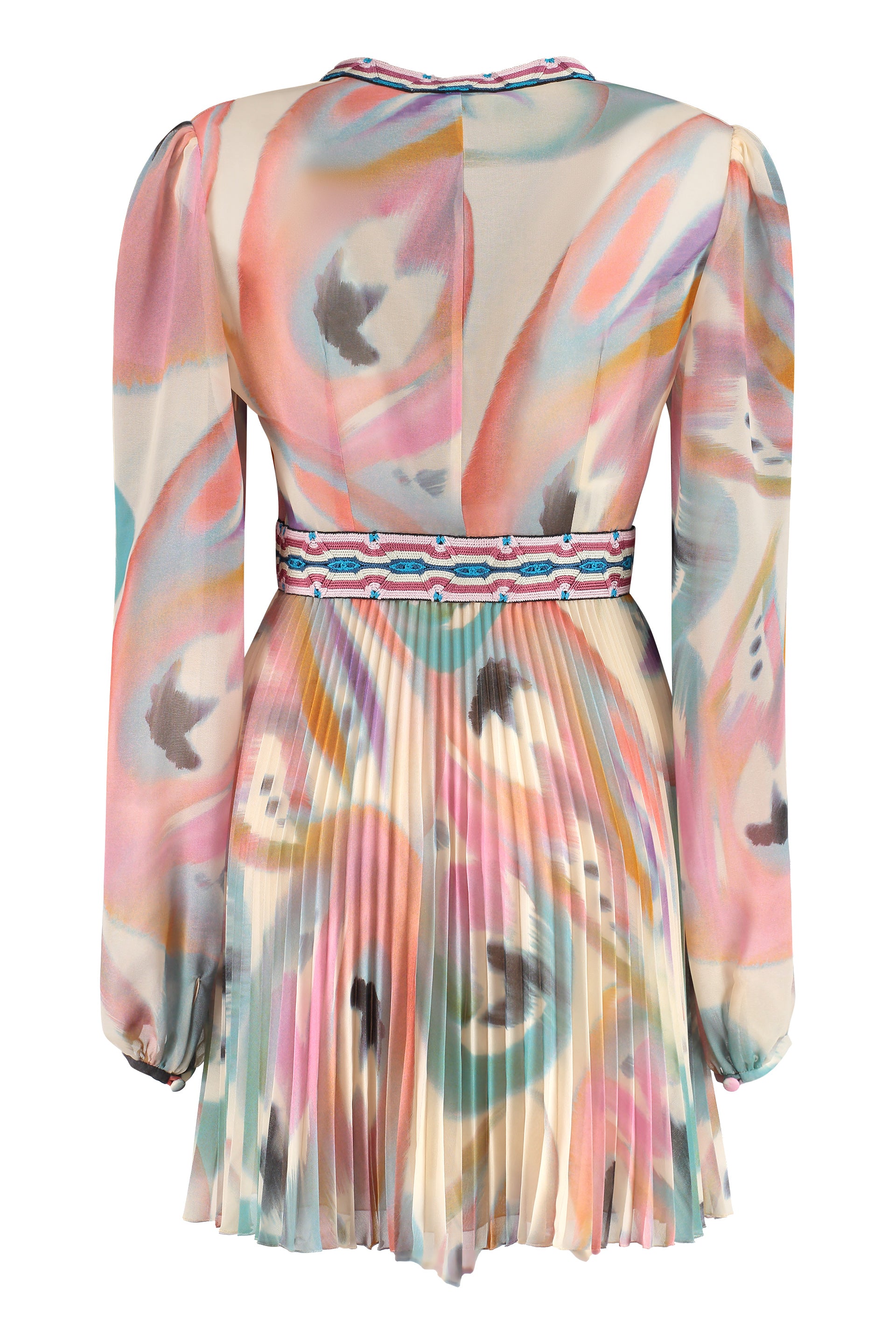 Printed satin dress