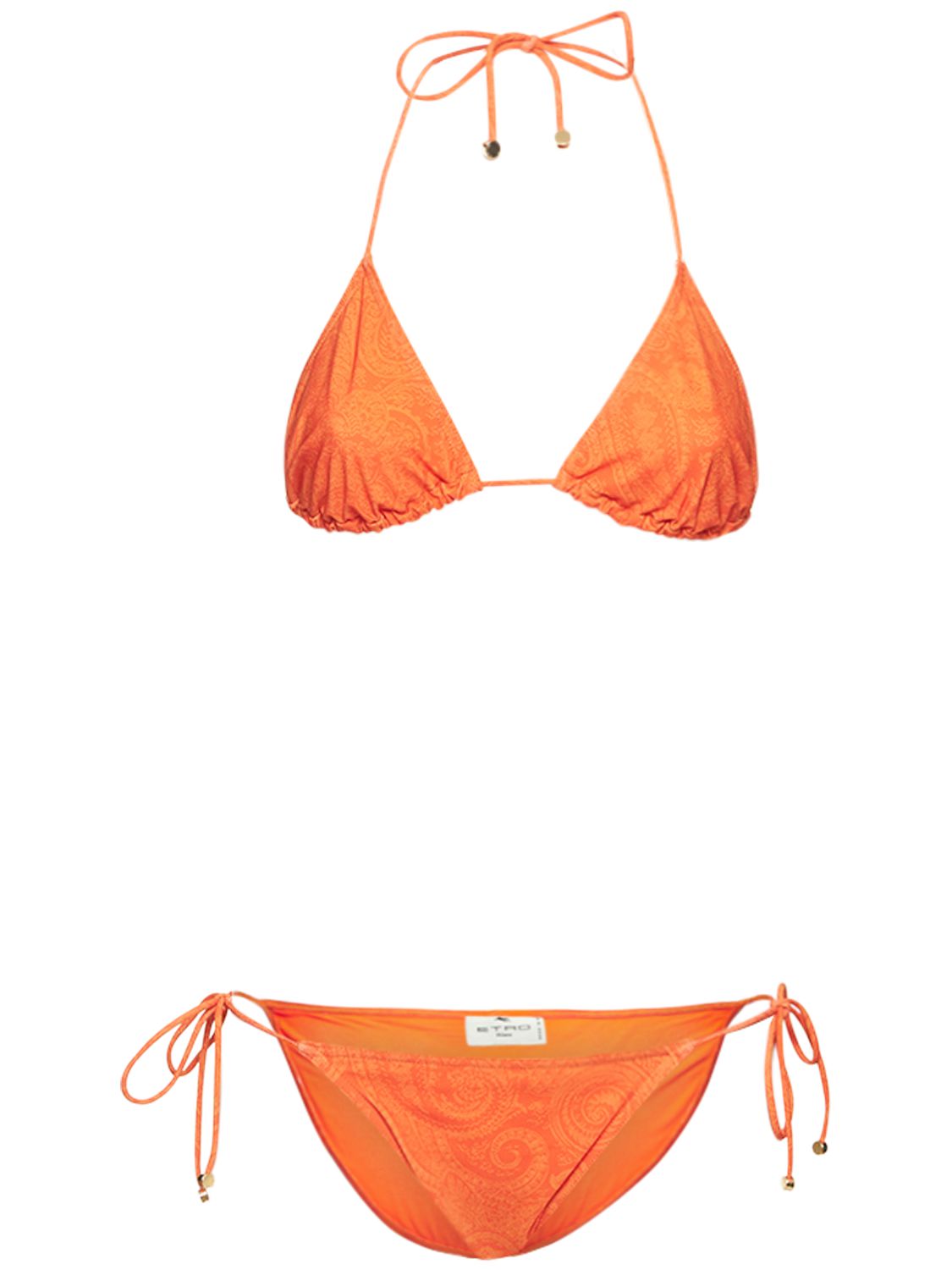 Orange bikini with adjustable triangle top
