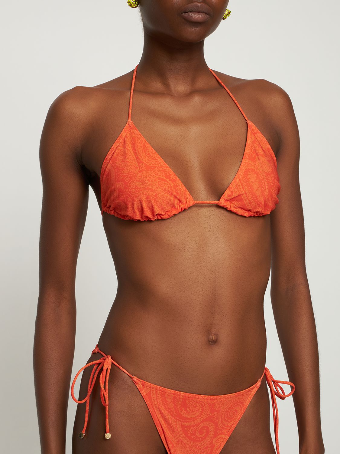 Orange bikini with adjustable triangle top