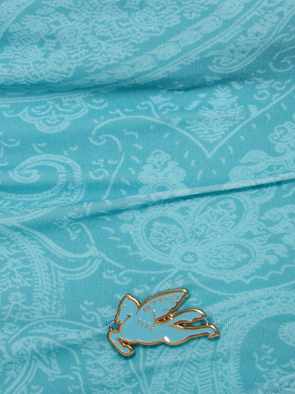 Elegant blue one-piece swimsuit classic style