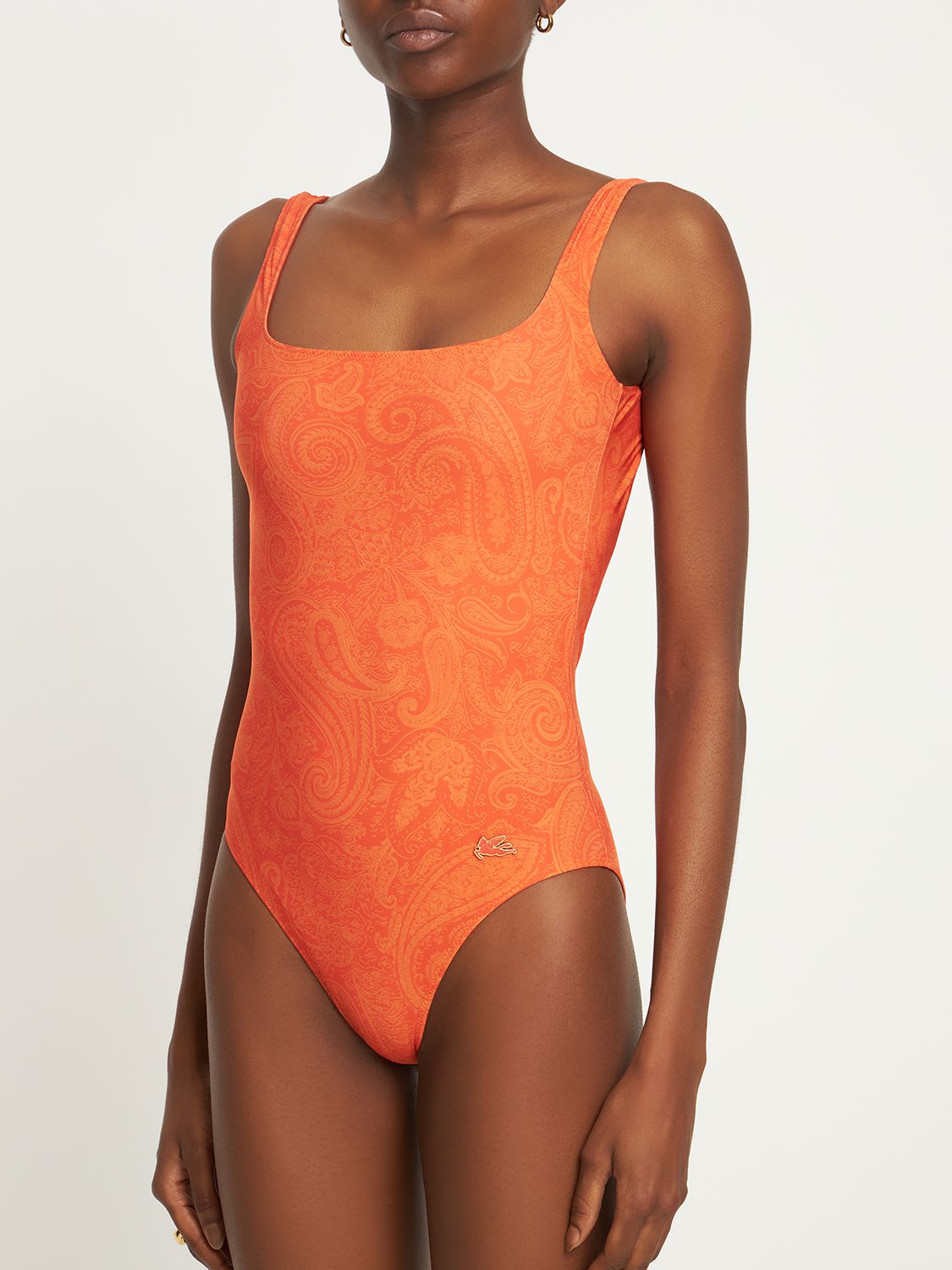 Minimalist and comfortable orange swimsuit