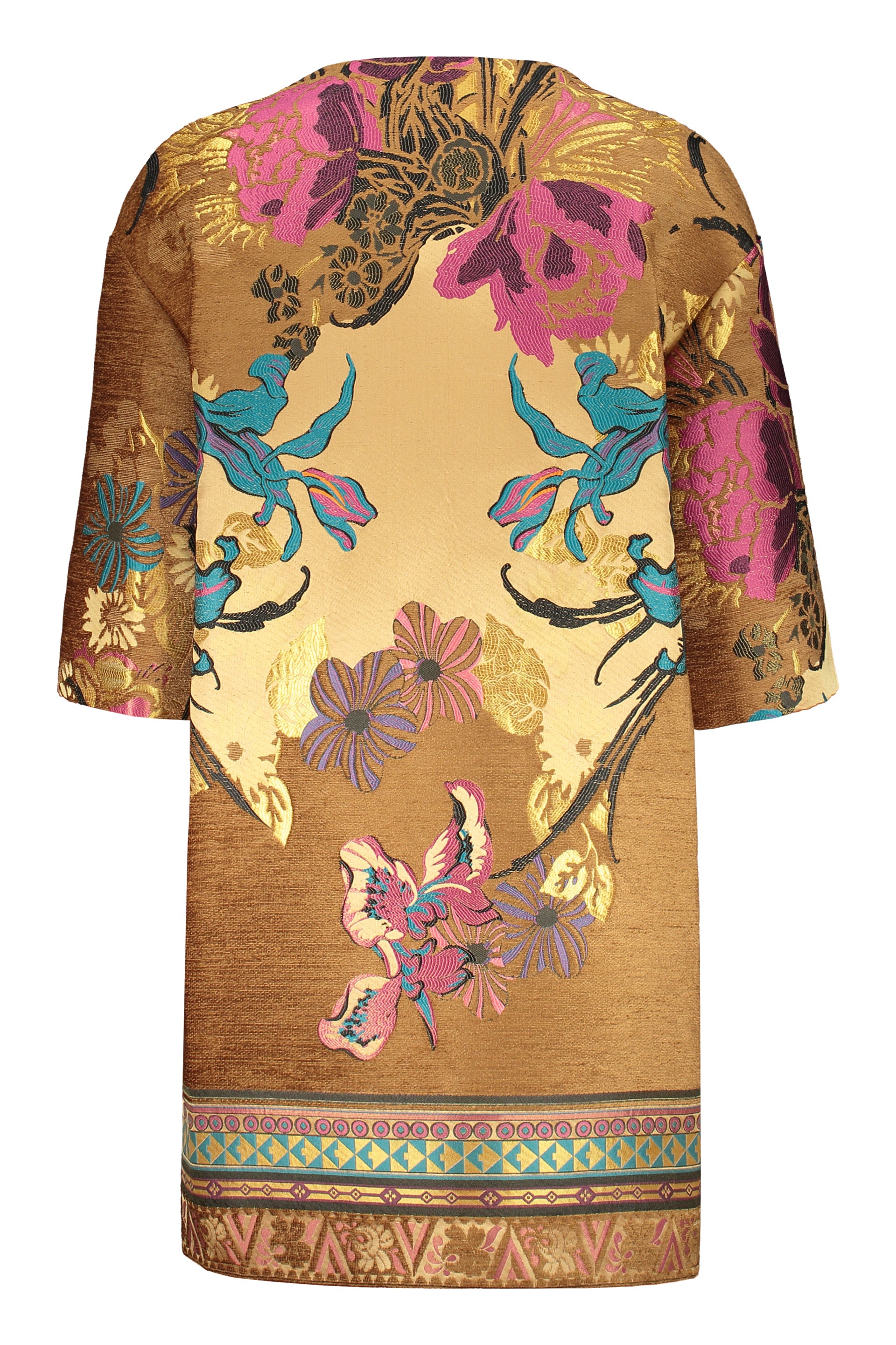 Floral embroidery coat