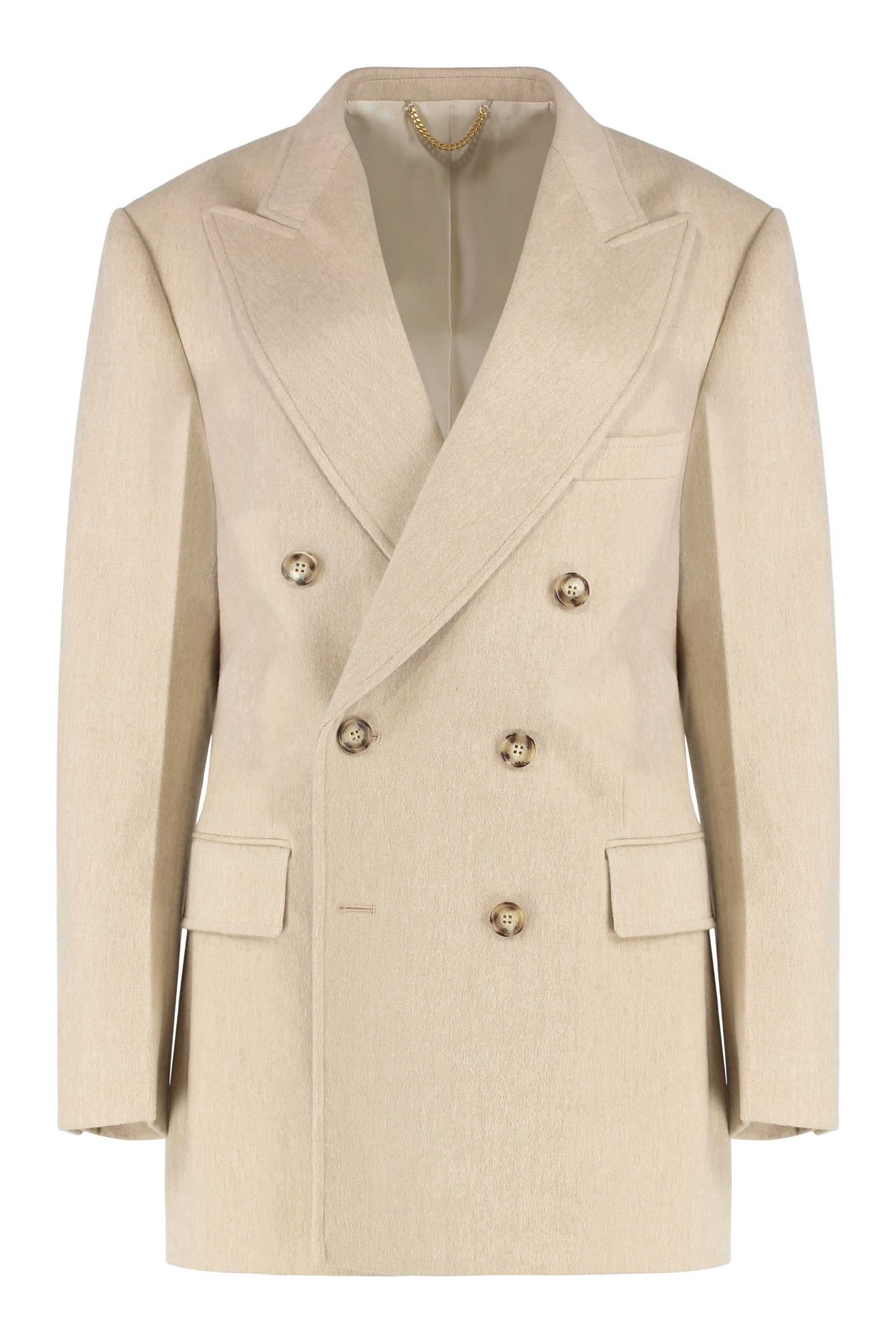 Double-breasted knit jacket