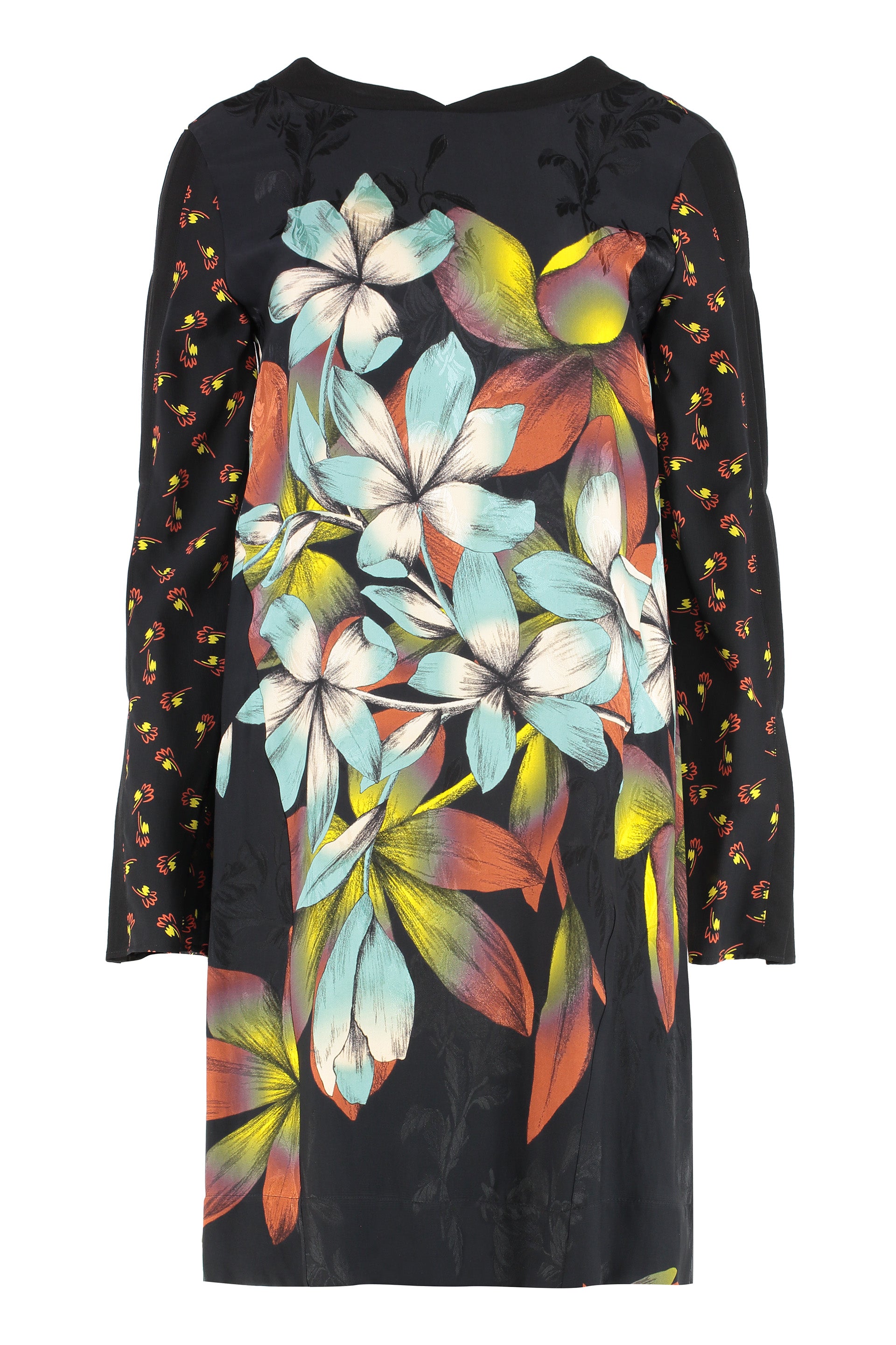 Printed silk dress