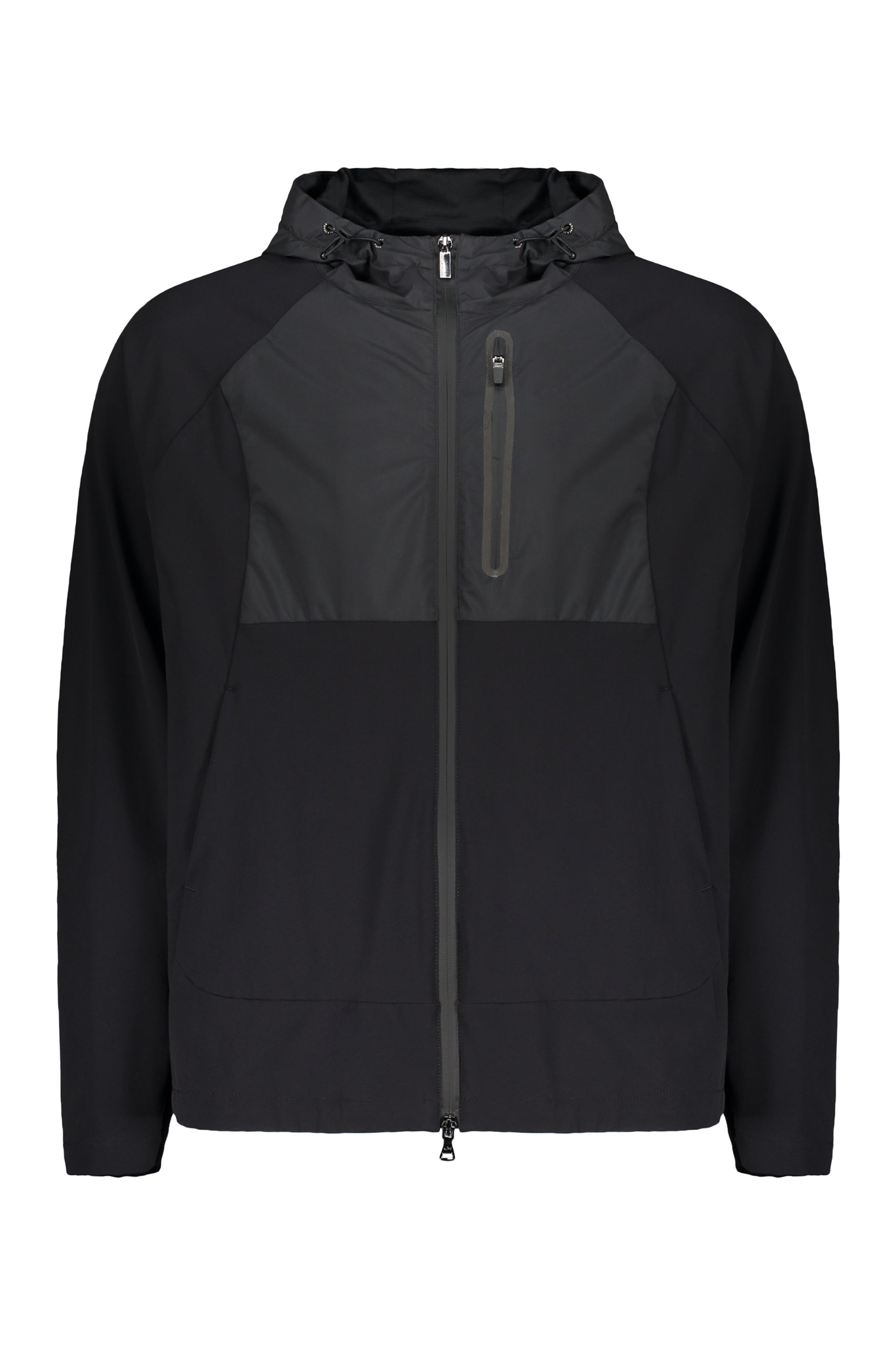 Light black jacket with practical hood