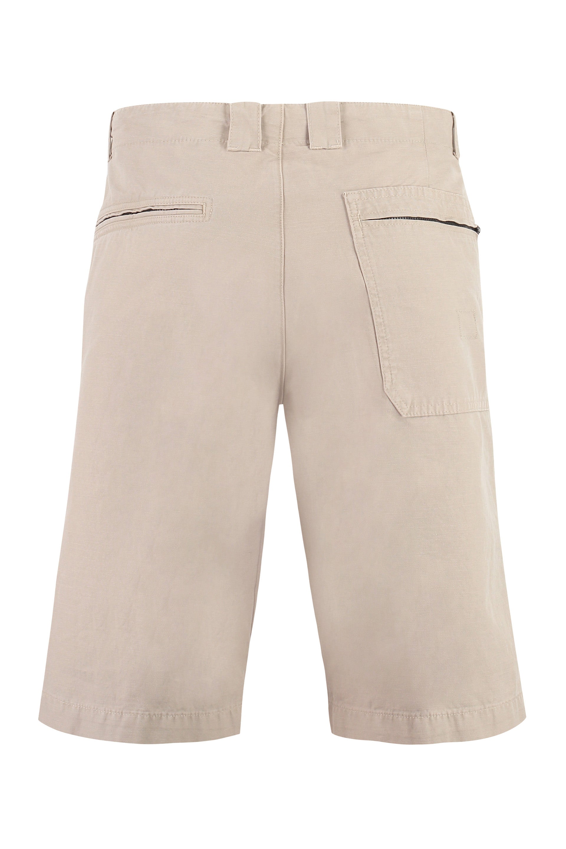 Cotton and linen bermuda-shorts