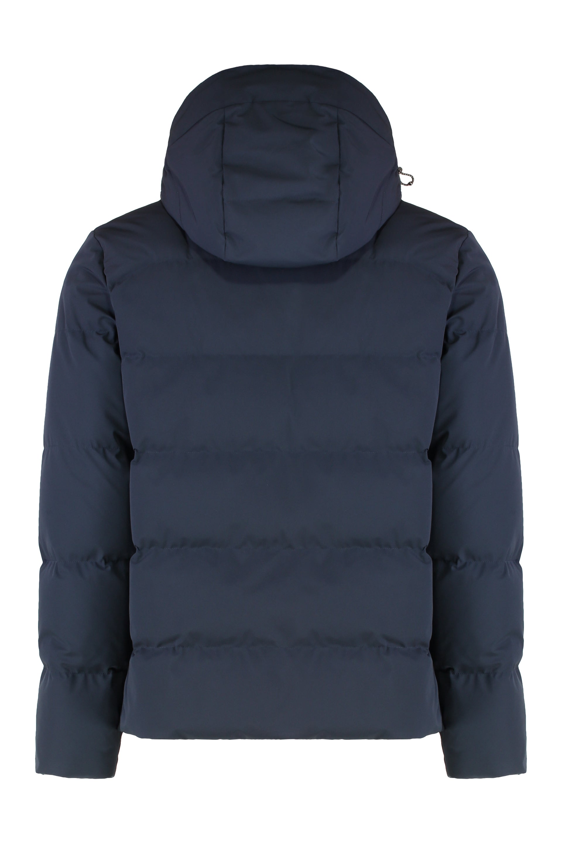 Hooded short down jacket