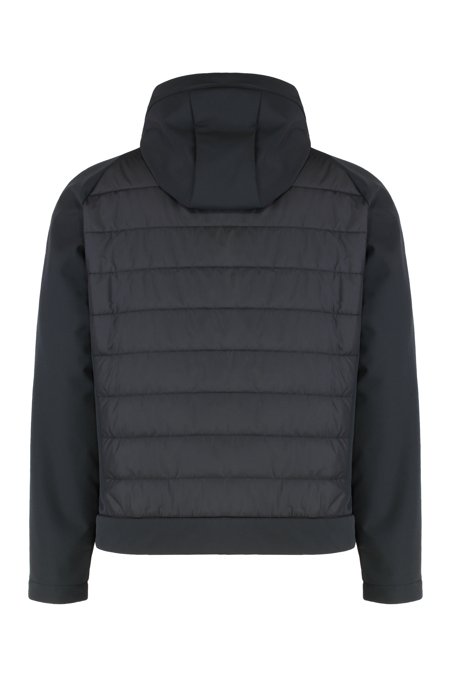 Technical fabric hooded jacket