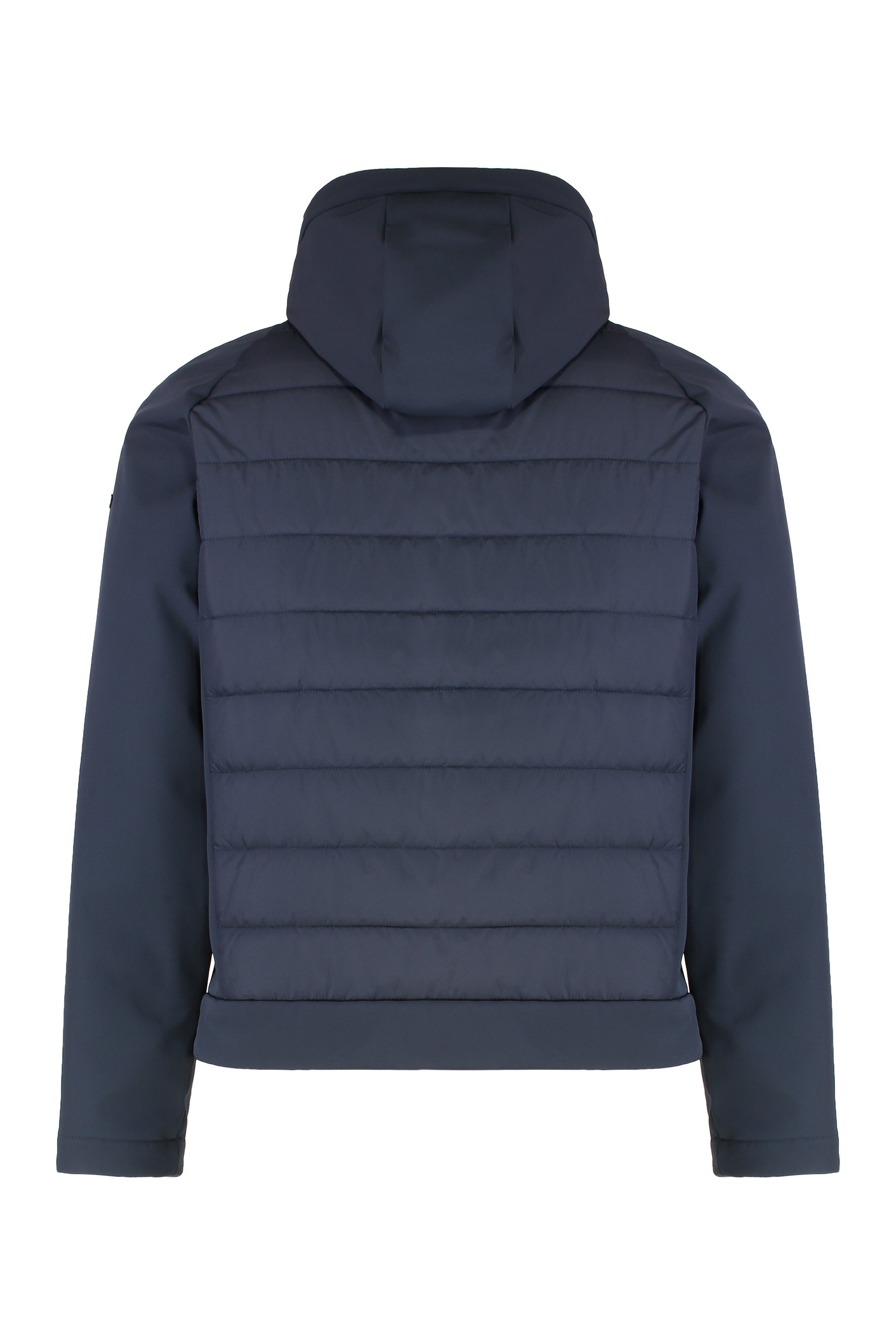 Technical fabric hooded jacket
