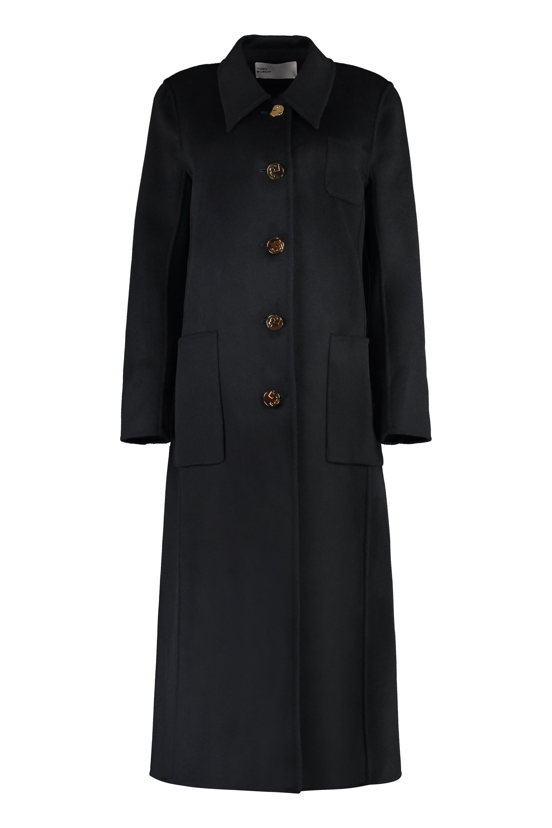 Single-breasted wool coat