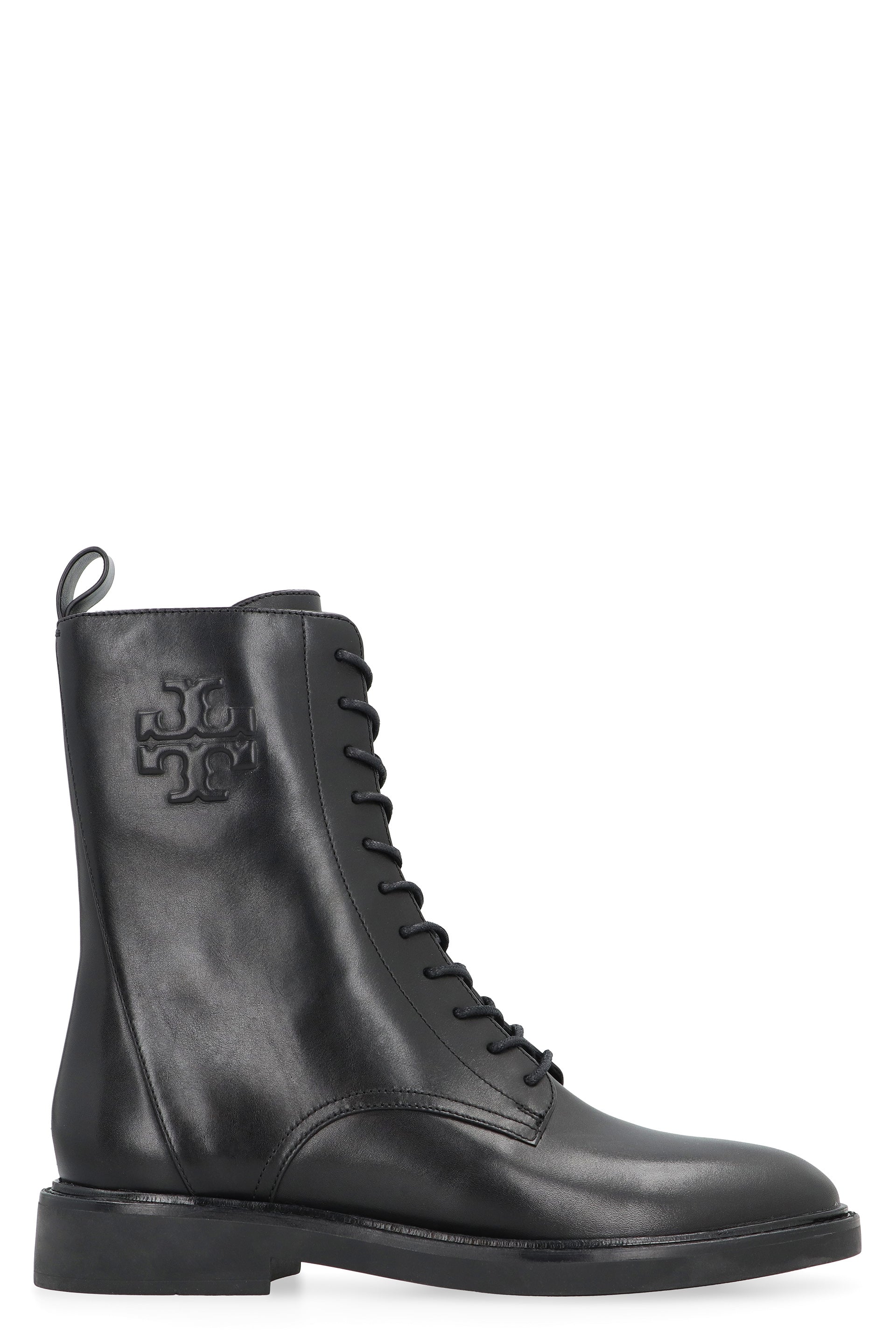 Leather lace-up boots