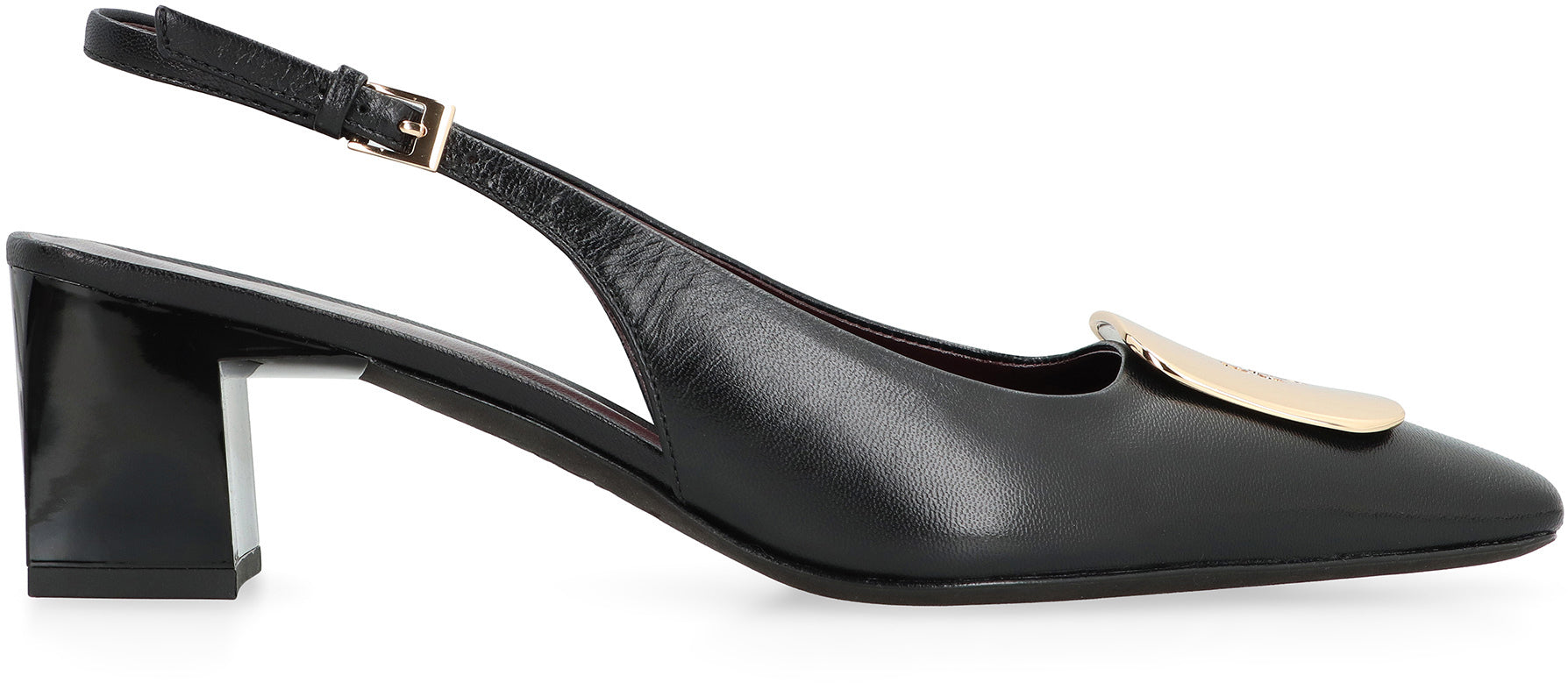 Georgia leather slingback pumps