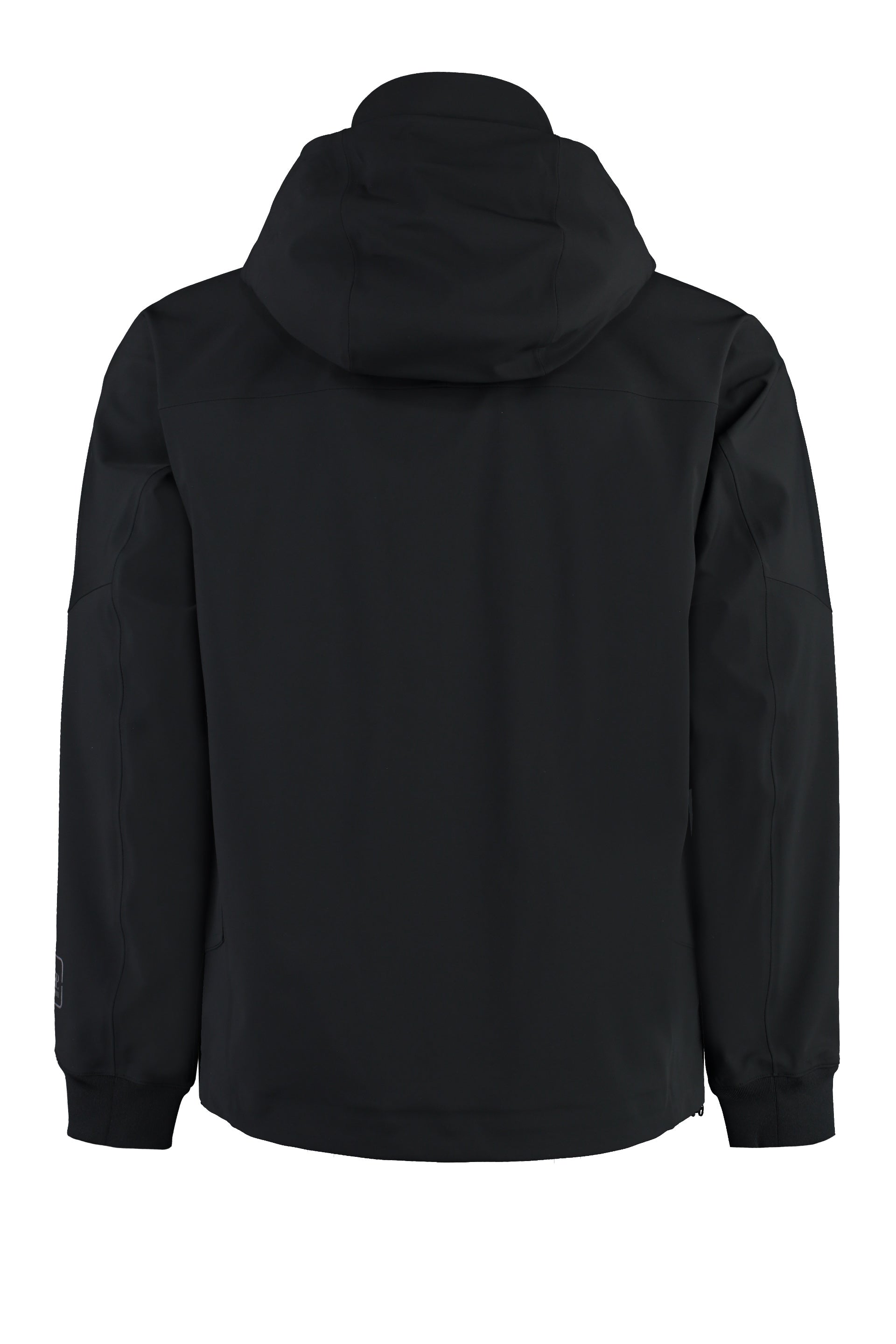 Technical fabric hooded jacket