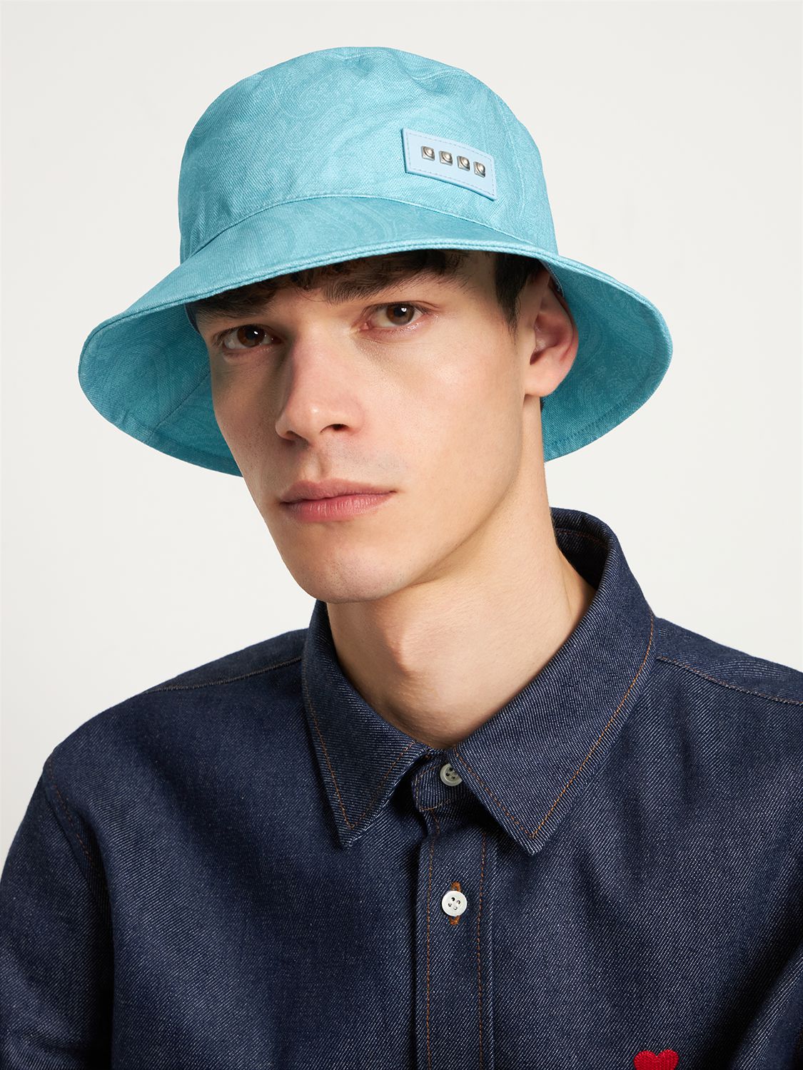 Blue Casual Bucket Hat