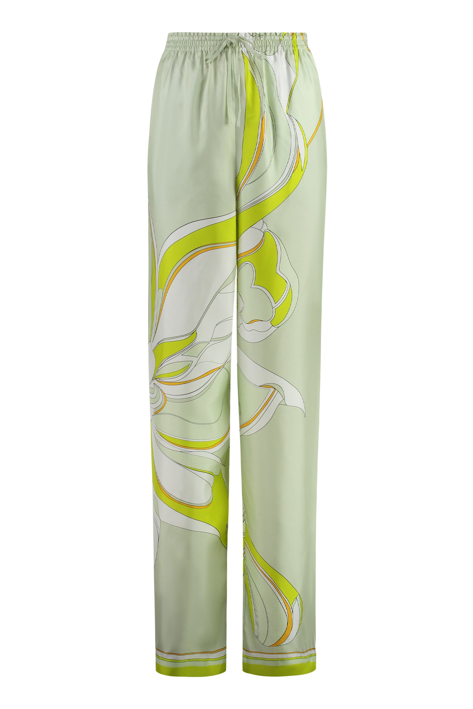 Printed silk pants