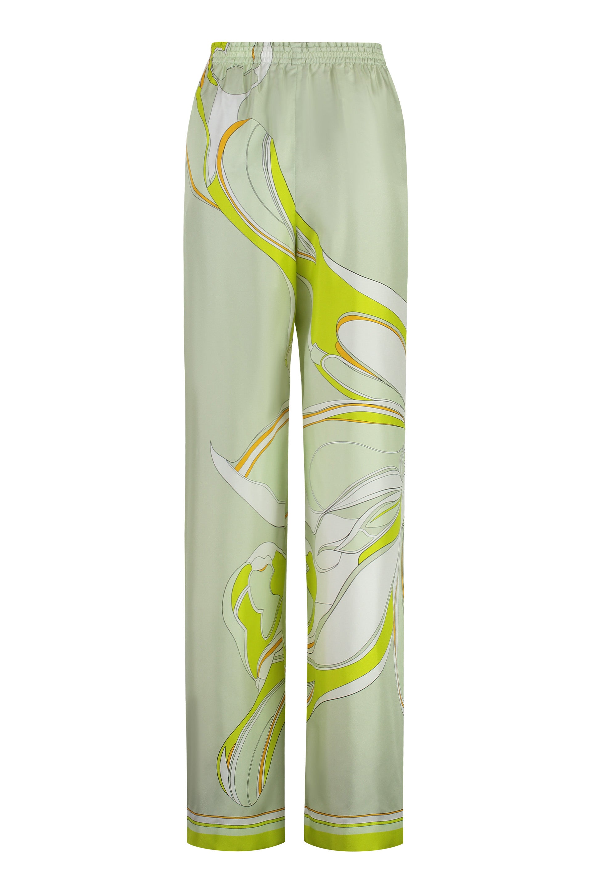 Printed silk pants