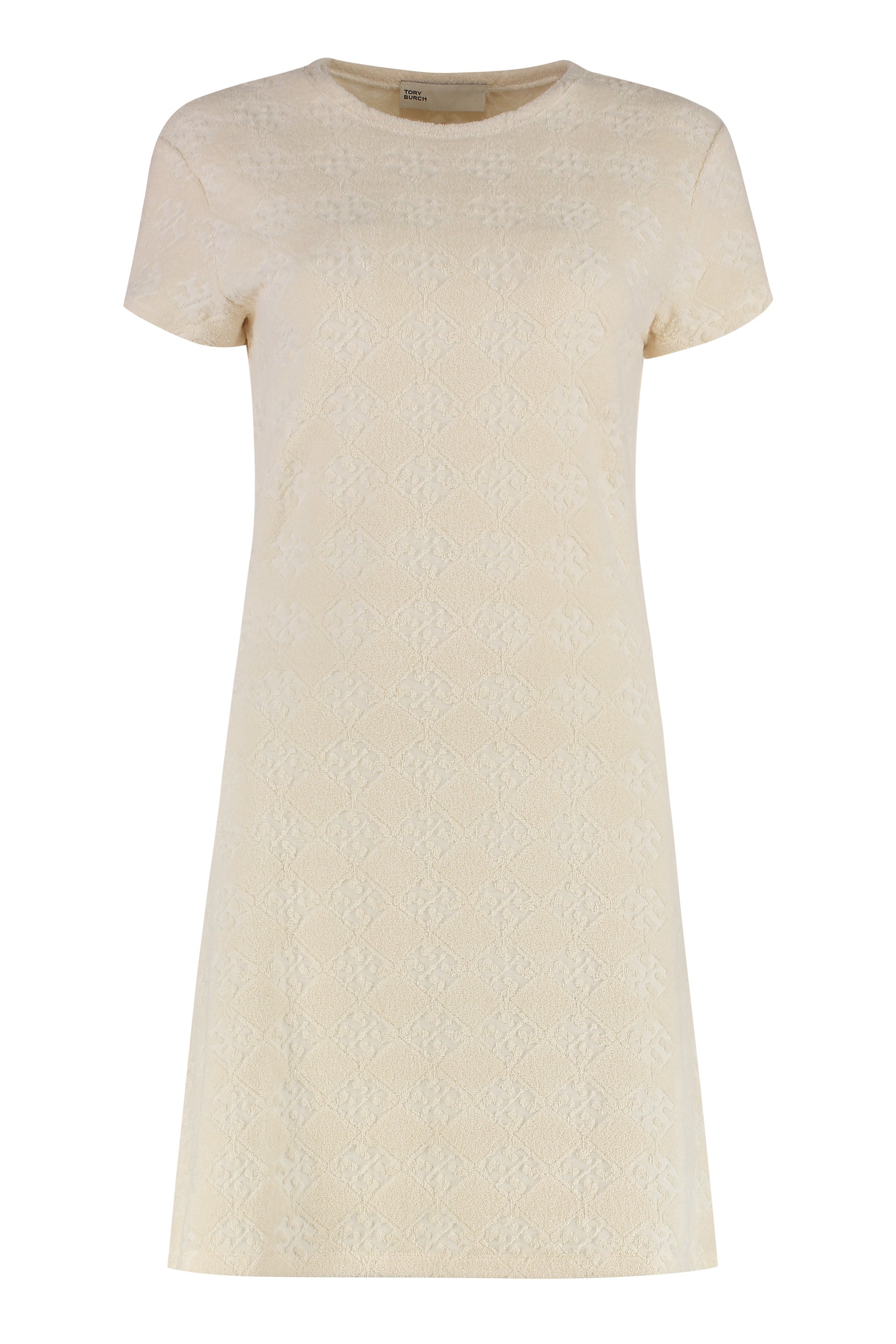 Terry cotton-blend dress