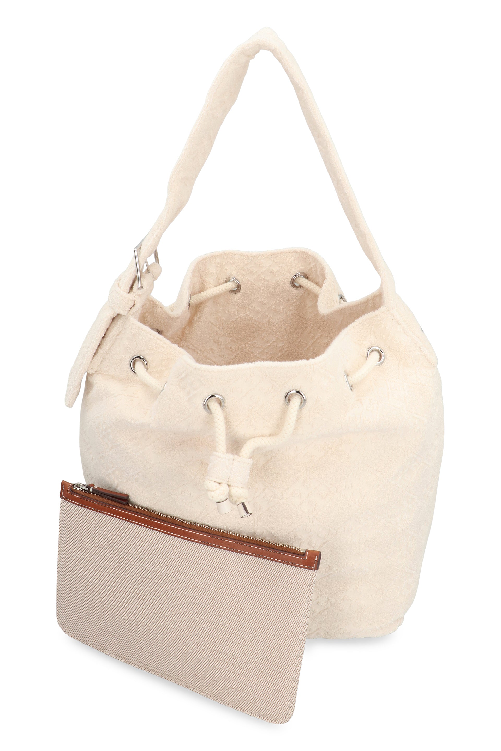 Towelling bucket bag