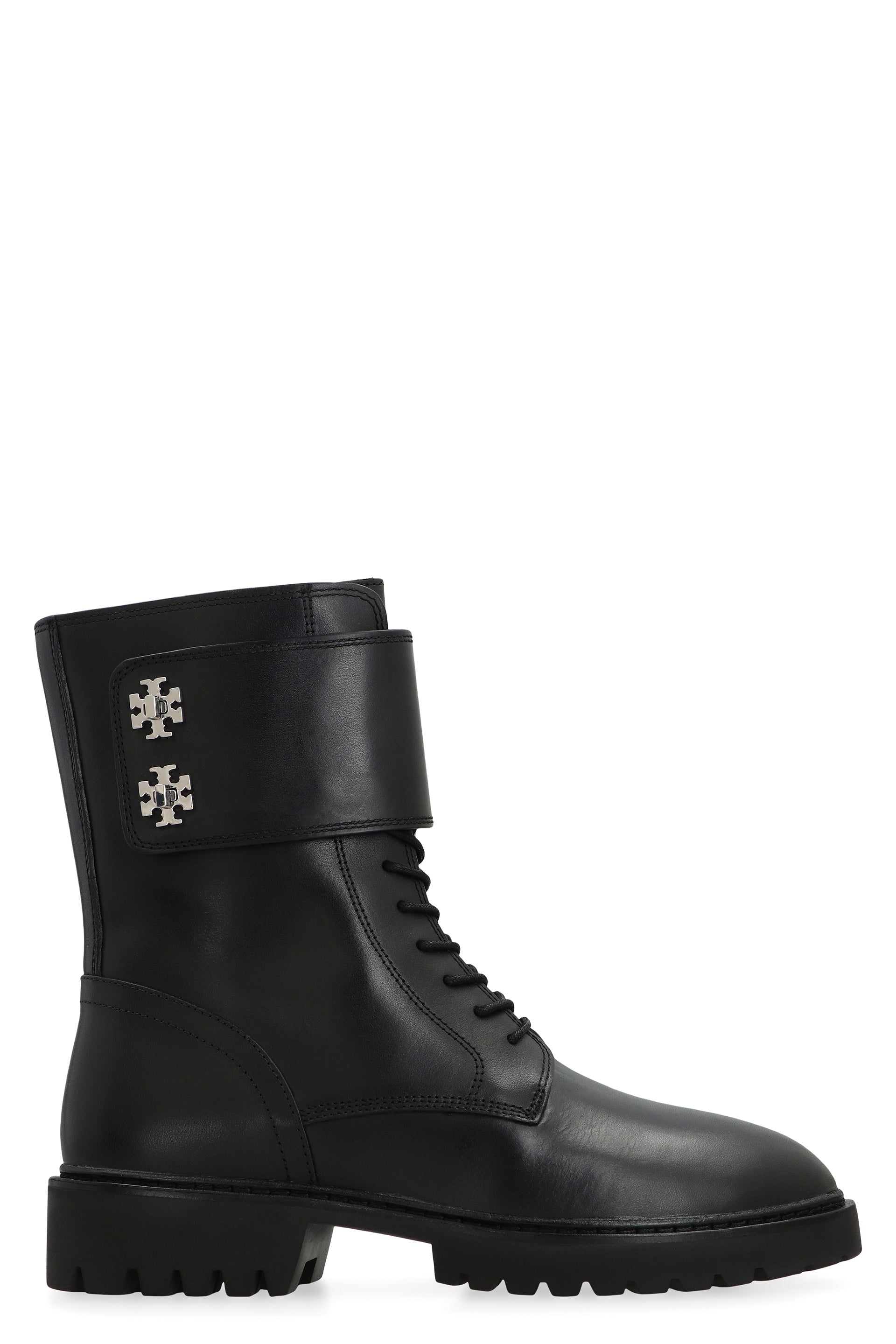 Turnlock ankle boots in leather