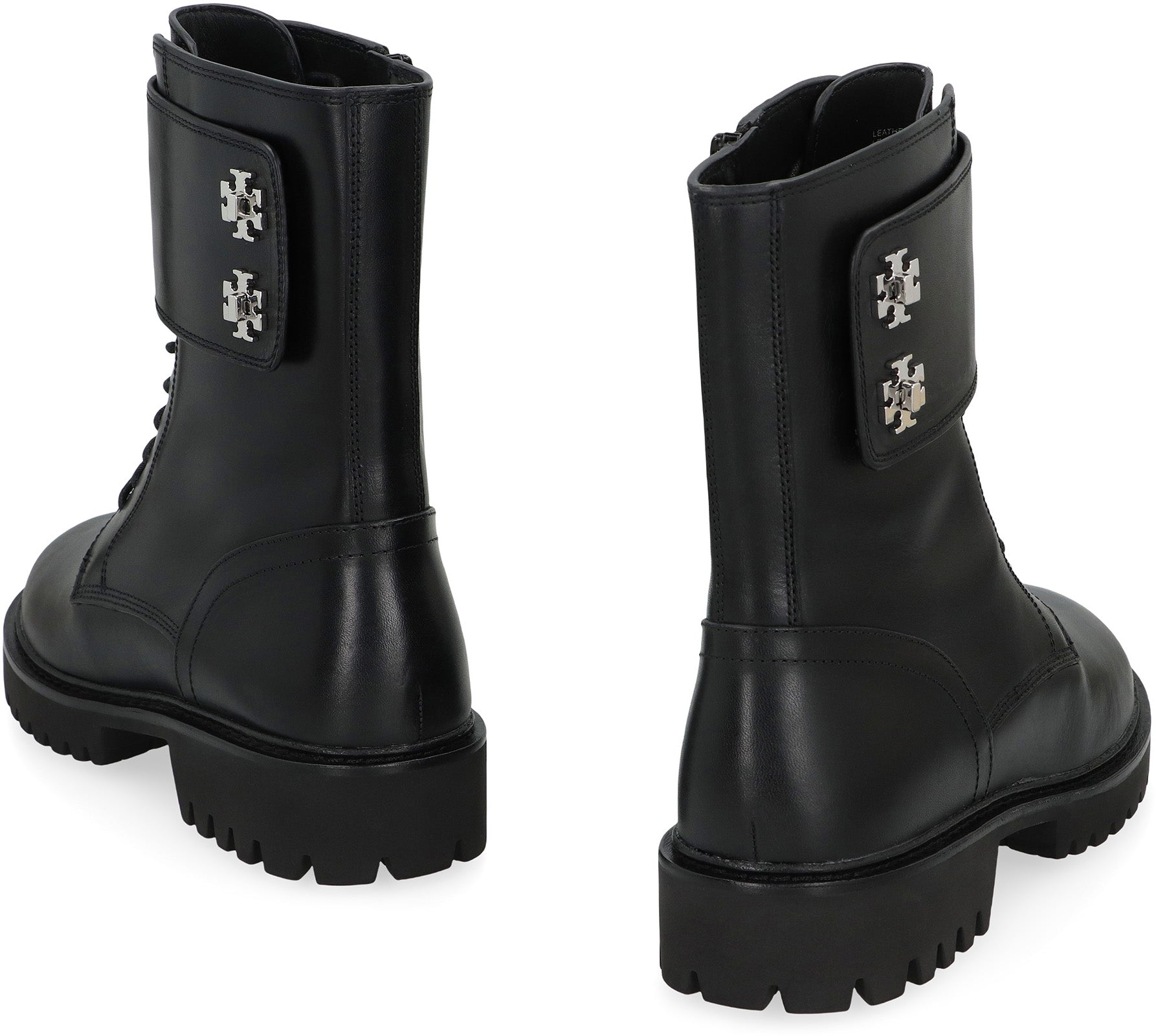 Turnlock ankle boots in leather