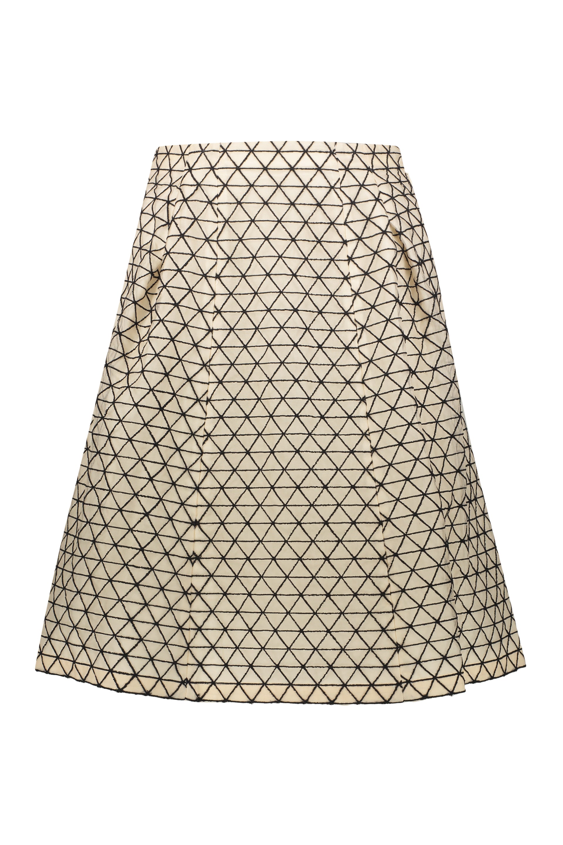 Embroidered silk skirt