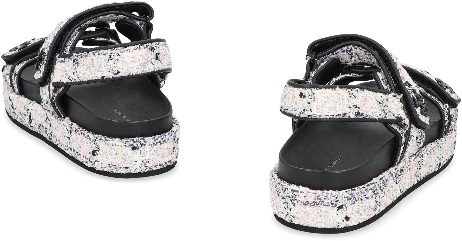 Knitted boucle sandals