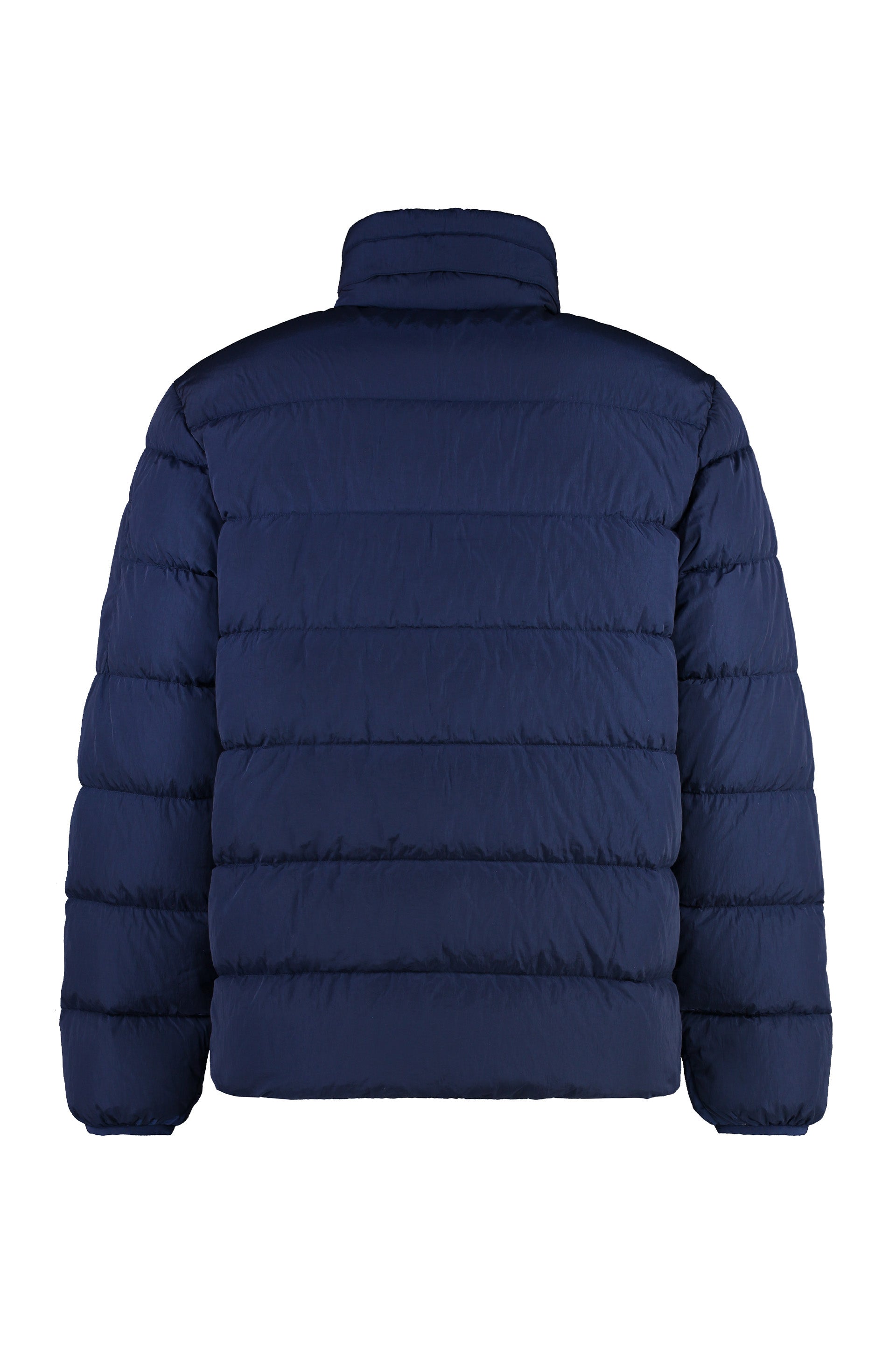 Hooded nylon down jacket