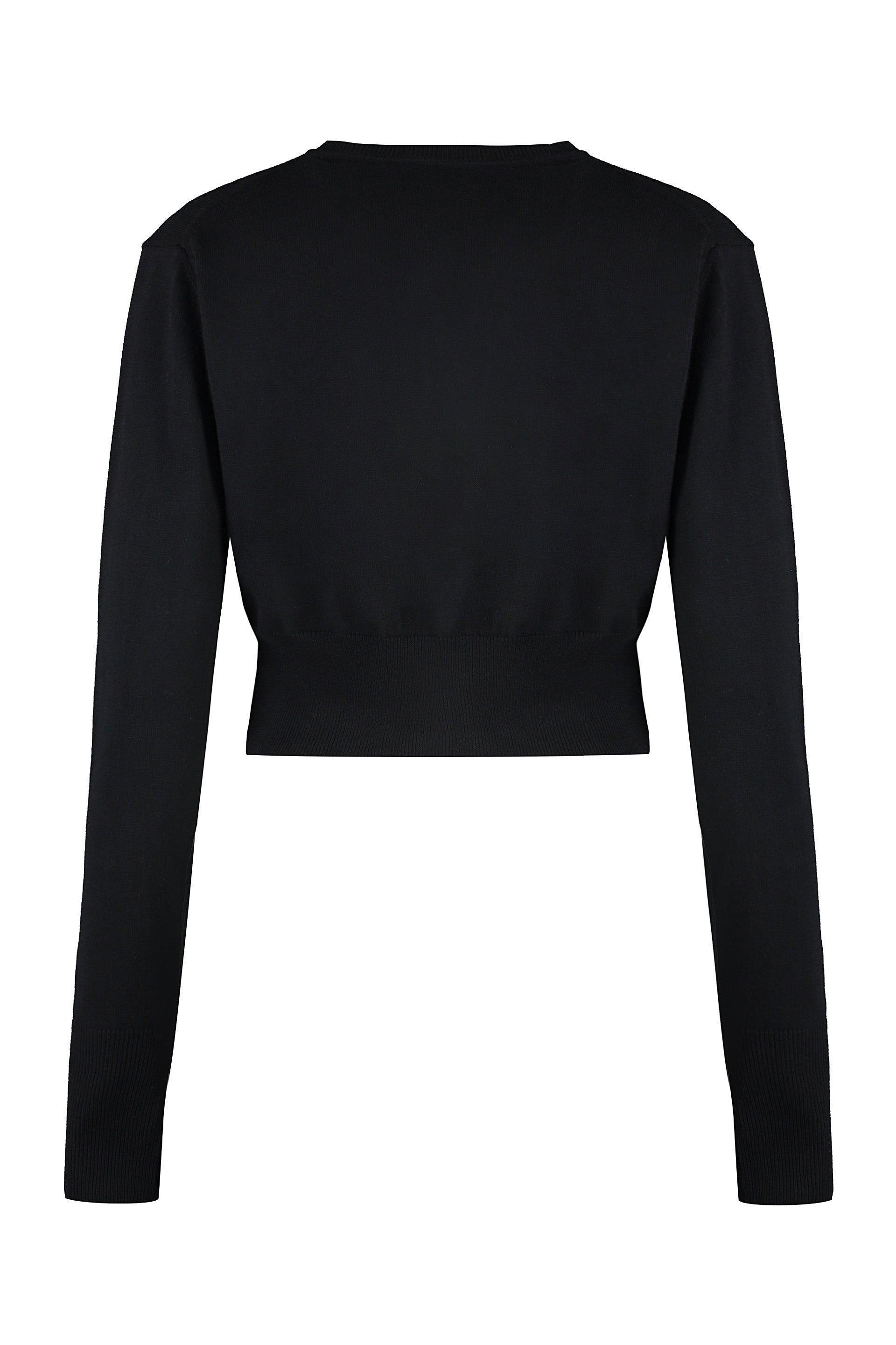 Cropped-length knitted cardigan