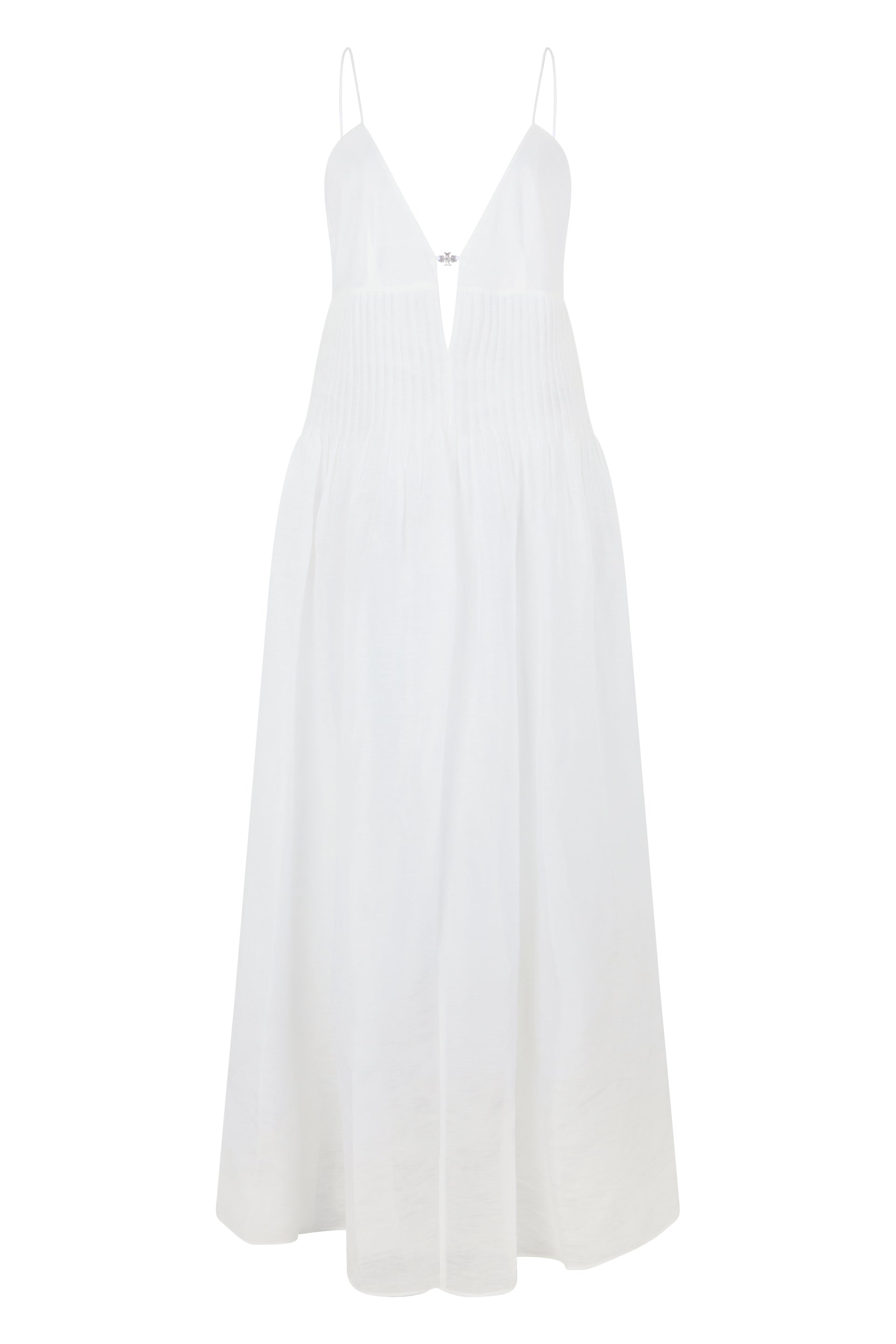 Dress in linen and silk