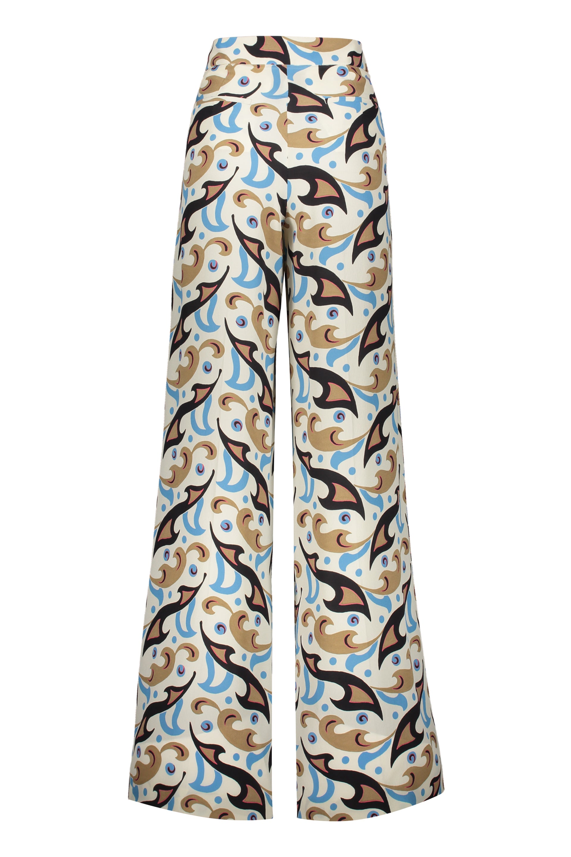 Printed silk pants