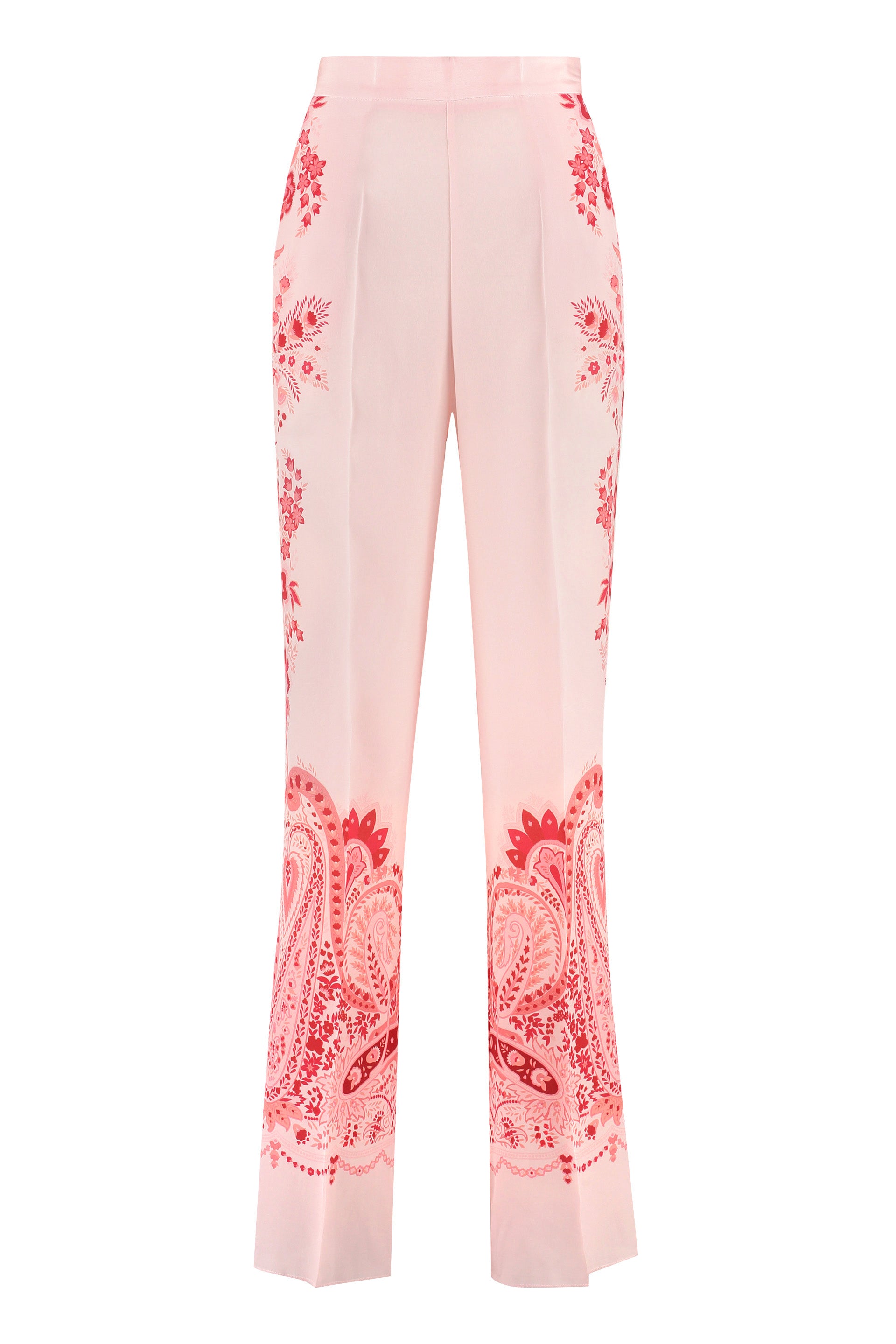 Printed silk pants