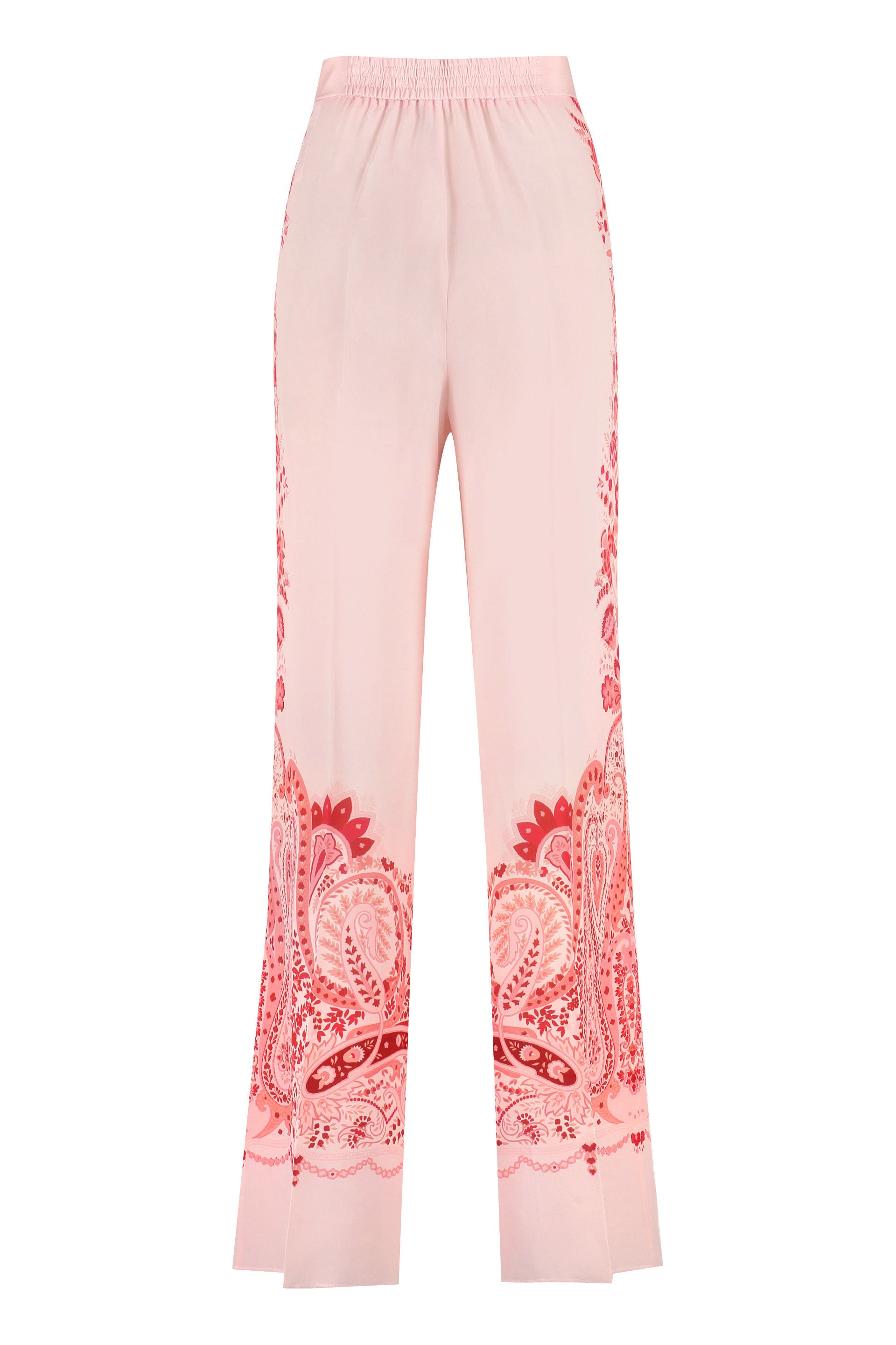 Printed silk pants