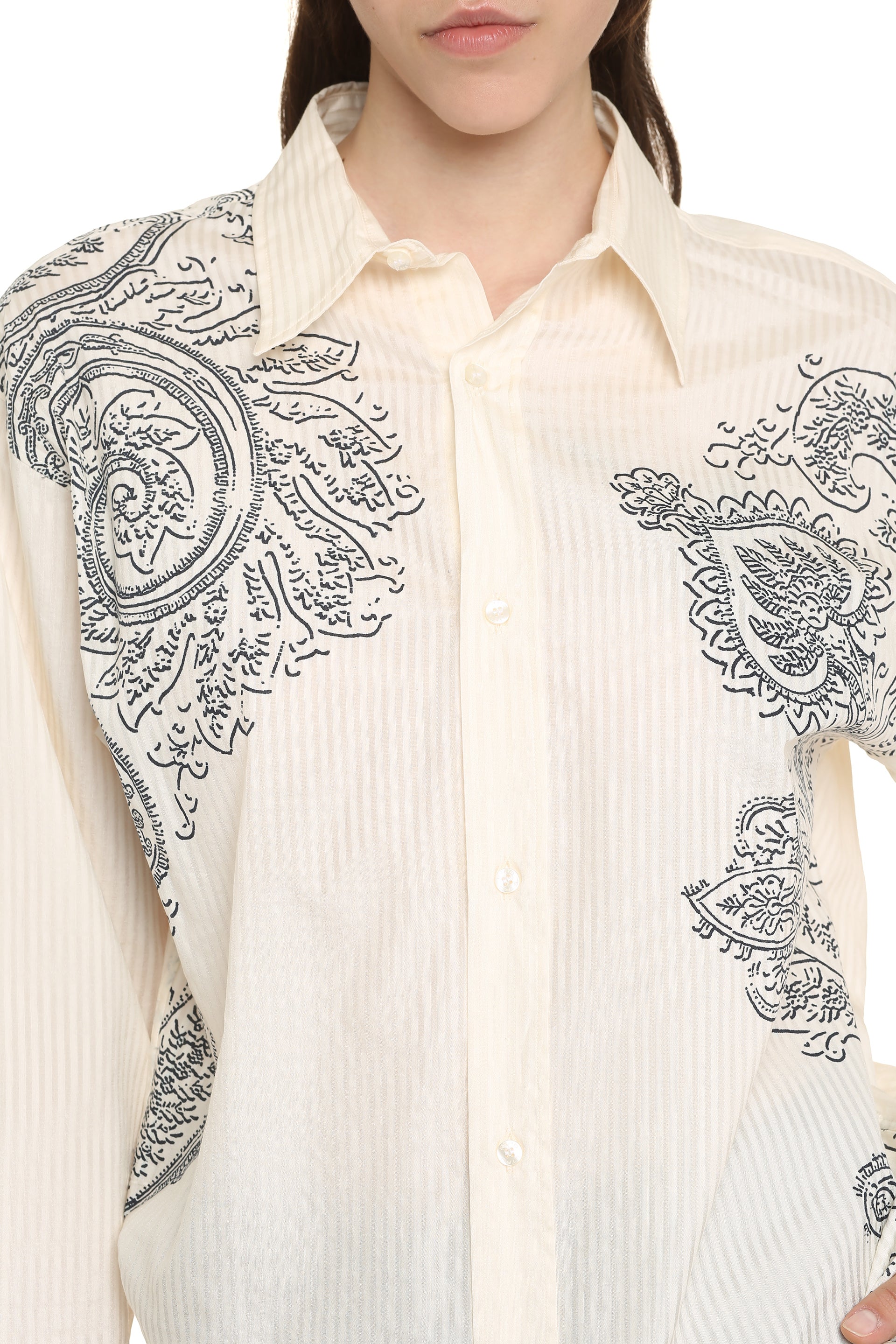 Silk-cotton blend shirt