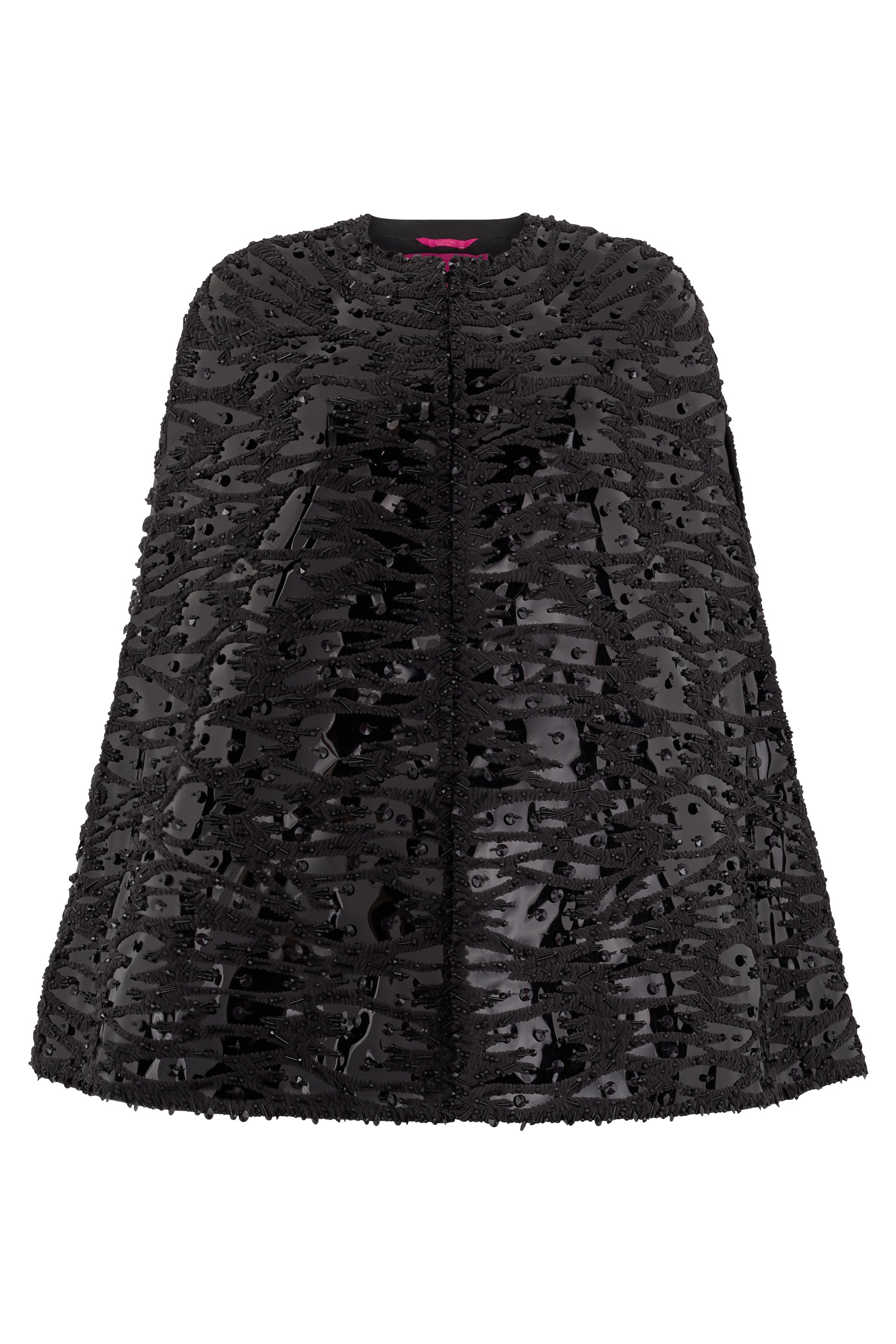 Silk cape with applications