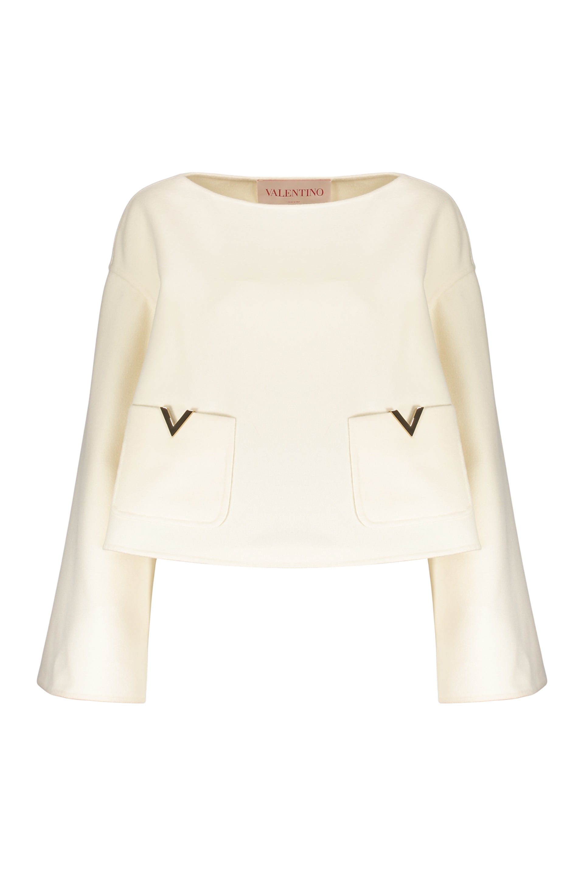 Elegant cropped jacket with bell sleeves