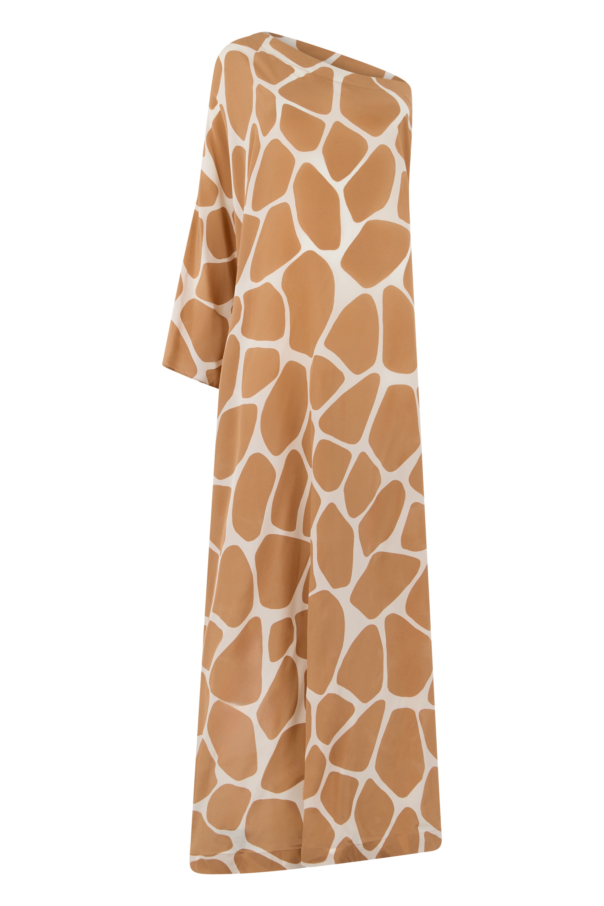 One-shoulder silk dress
