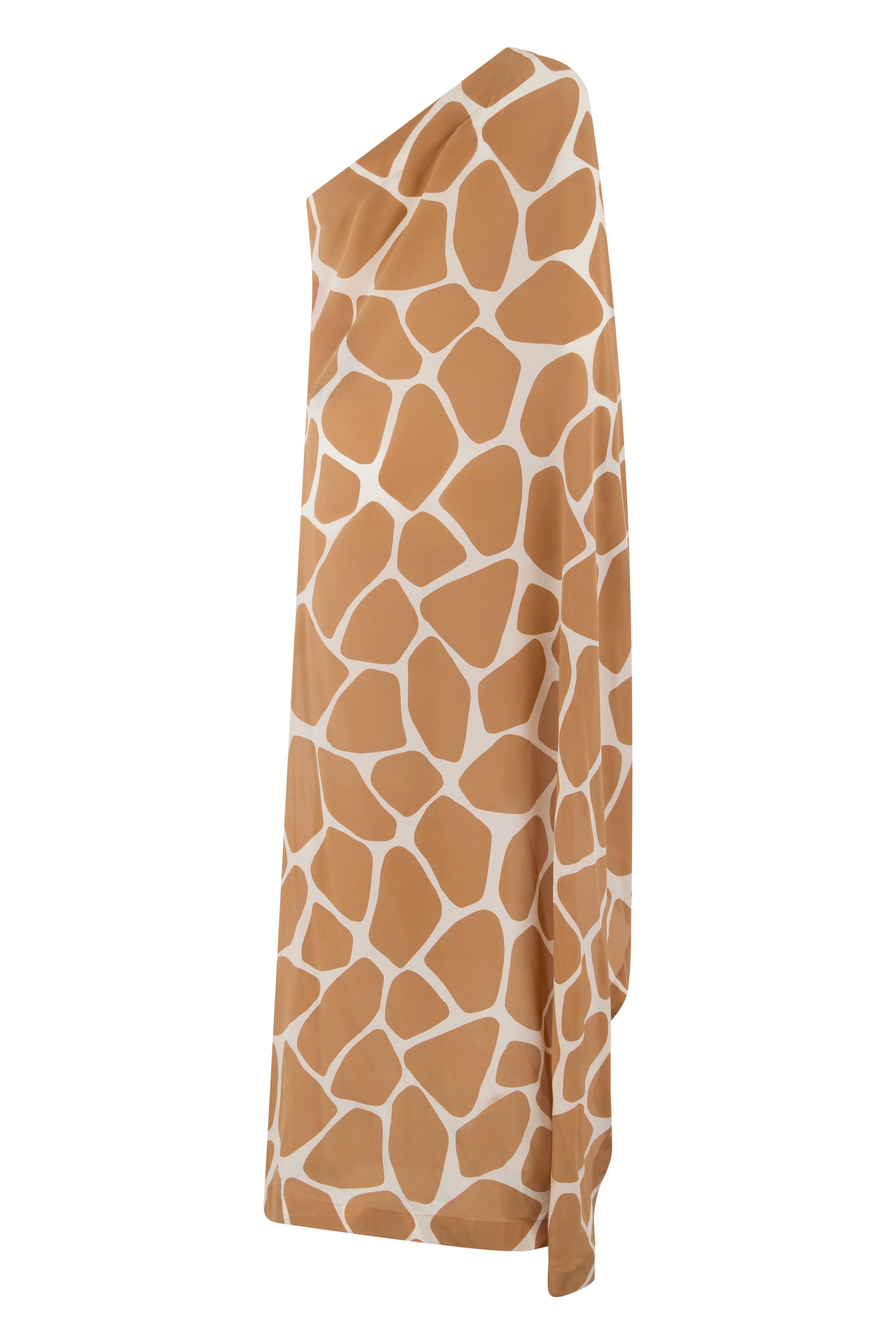 One-shoulder silk dress