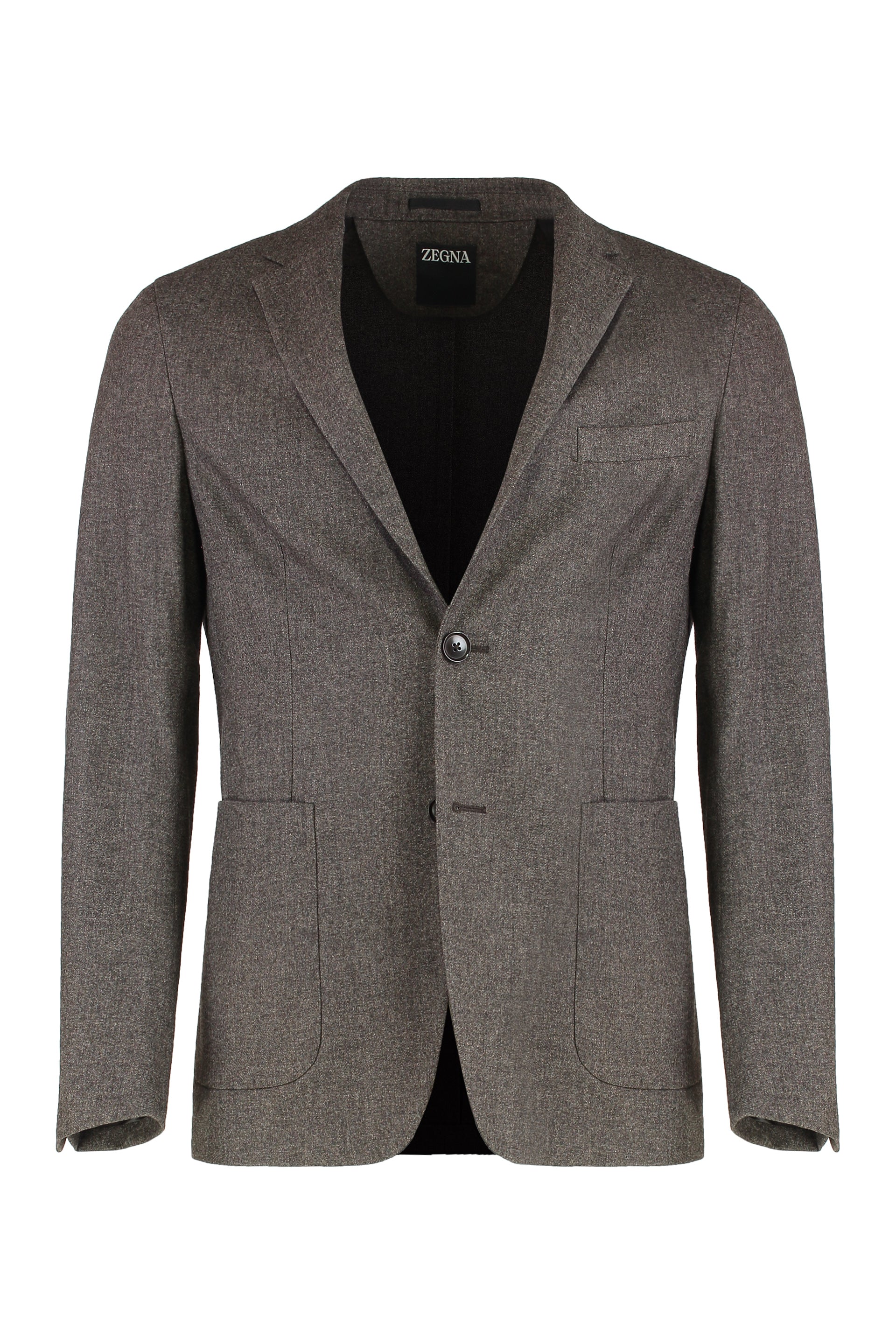 Single-breasted jacket in wool blend