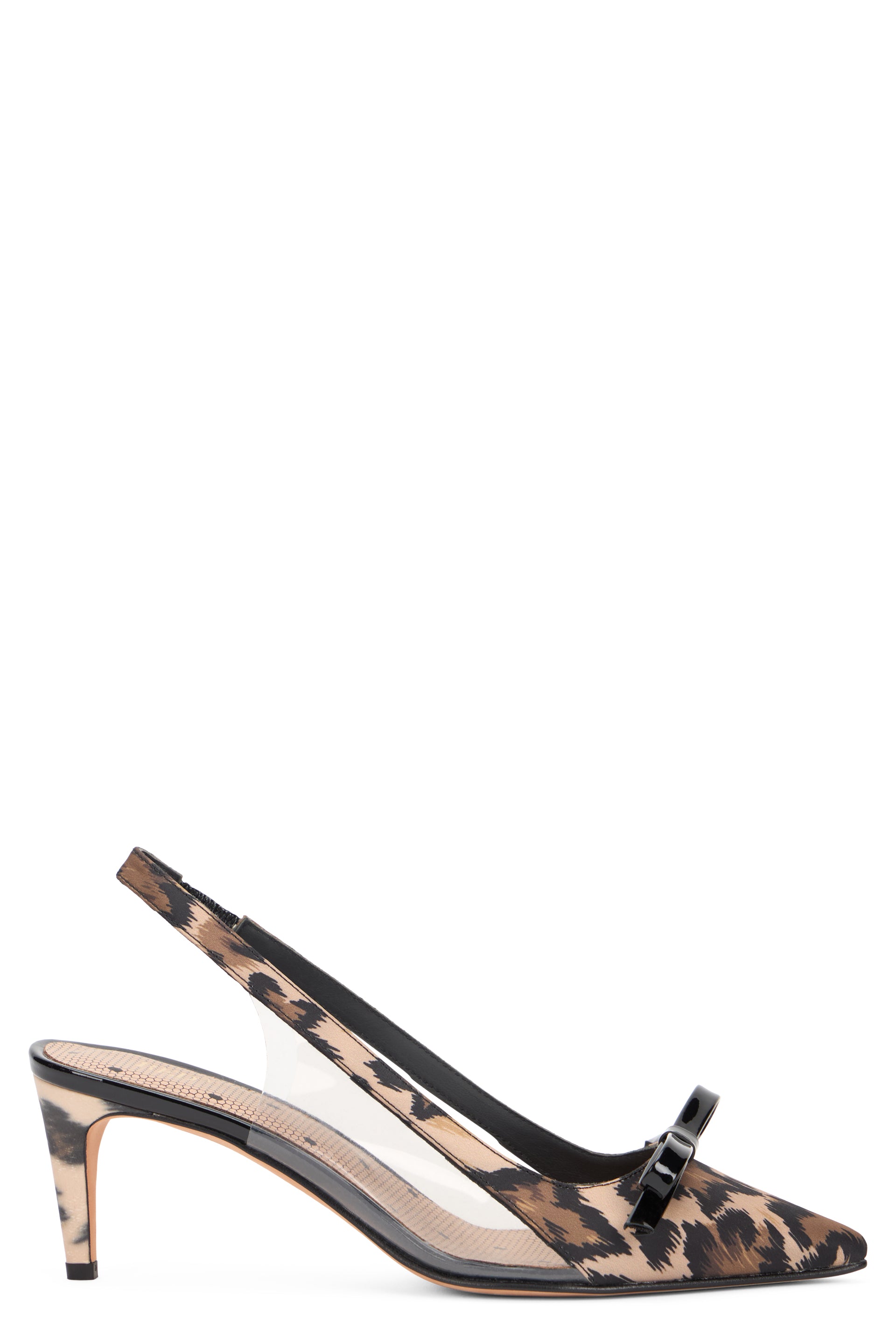 Elegant shoes with heels featuring a leopard pattern.