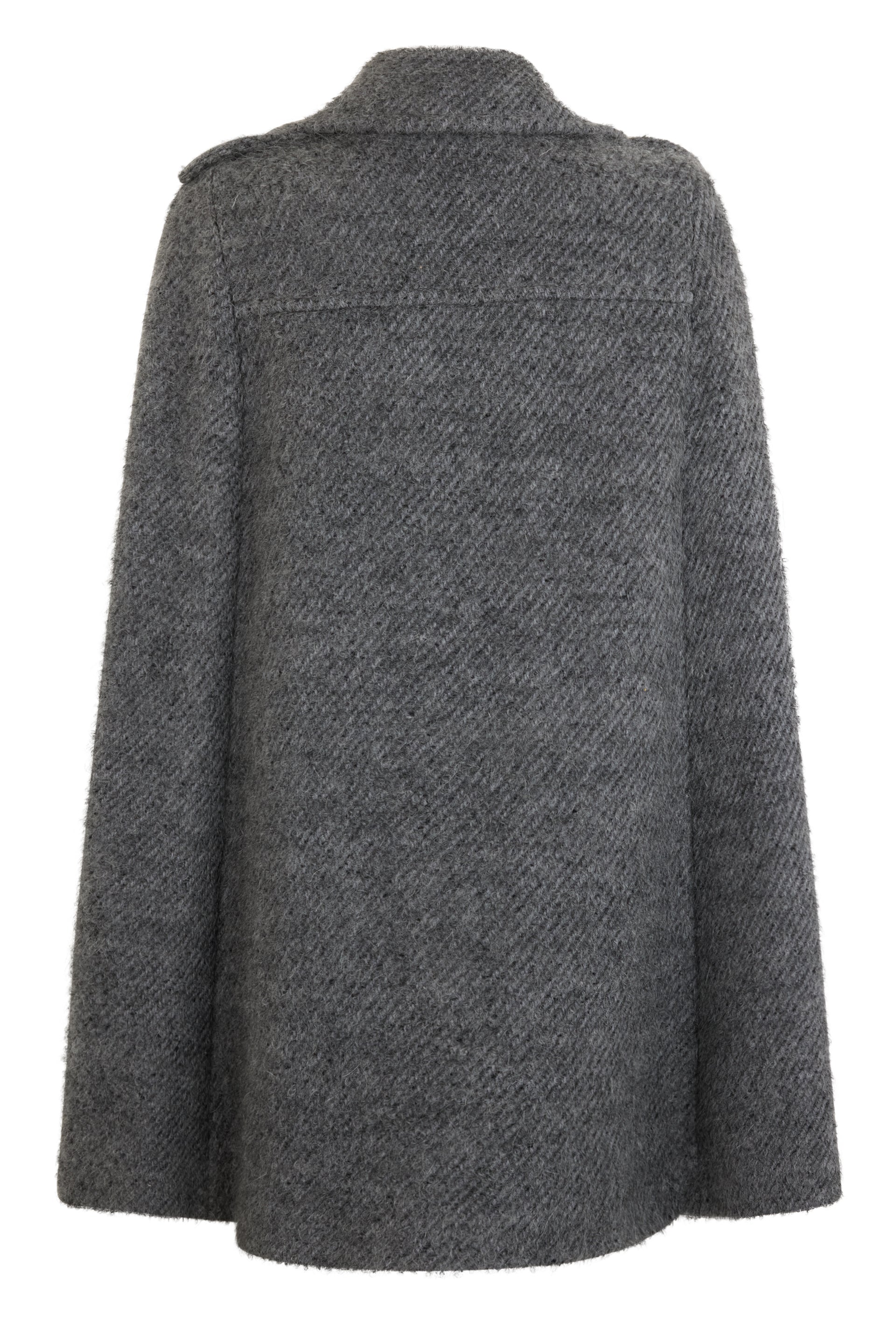 Gray double-breasted coat, elegant and ideal for any occasion.