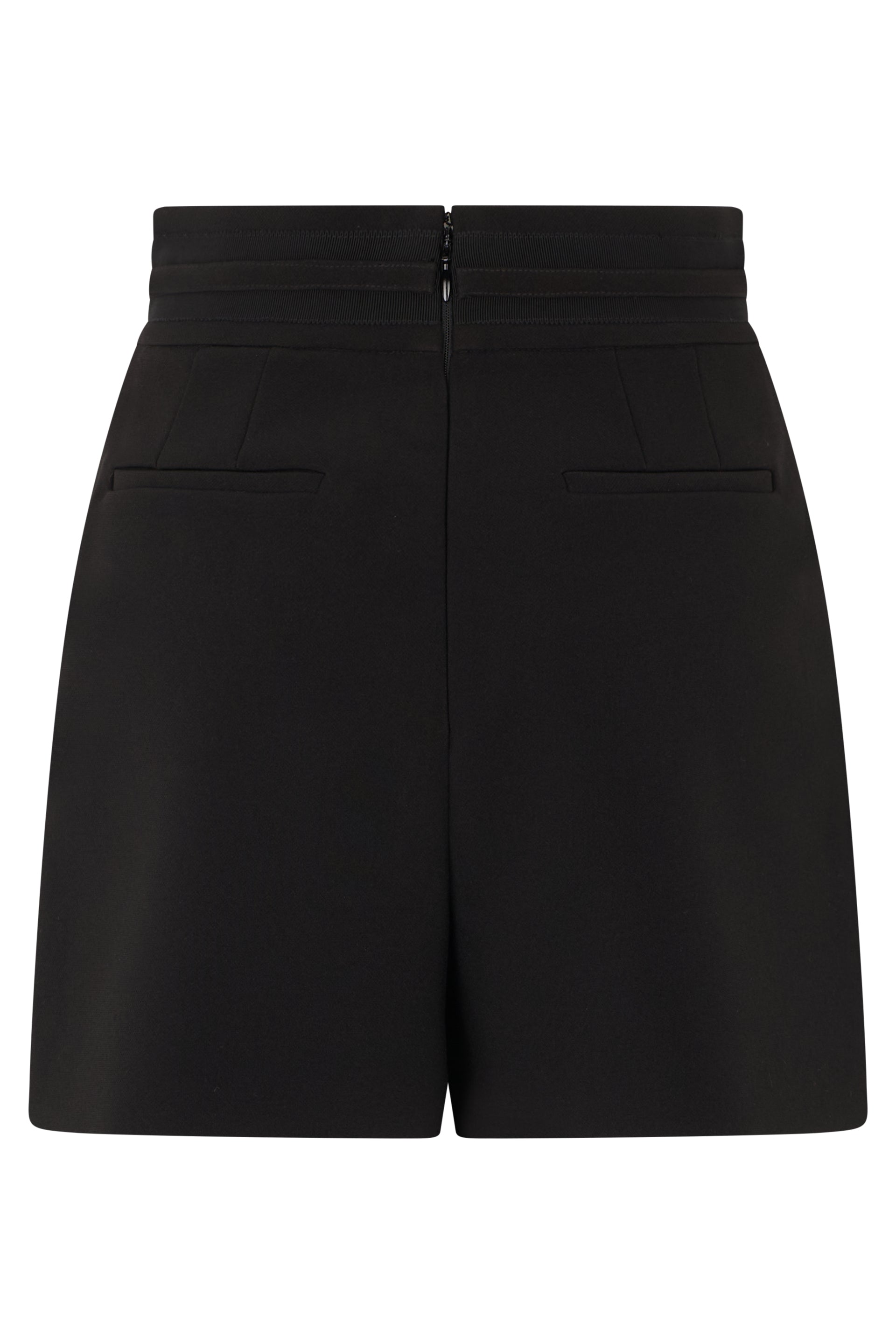 Elegant, versatile and comfortable black short skirt.