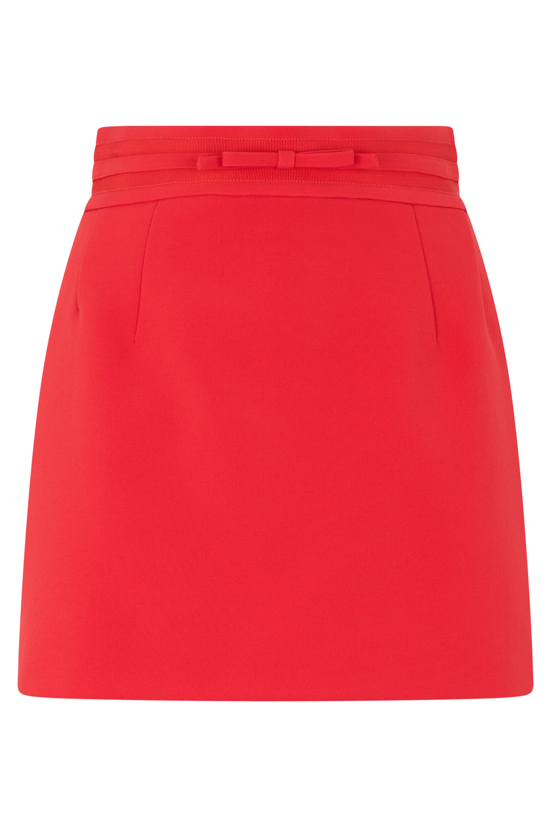 Elegant short red skirt for any occasion.