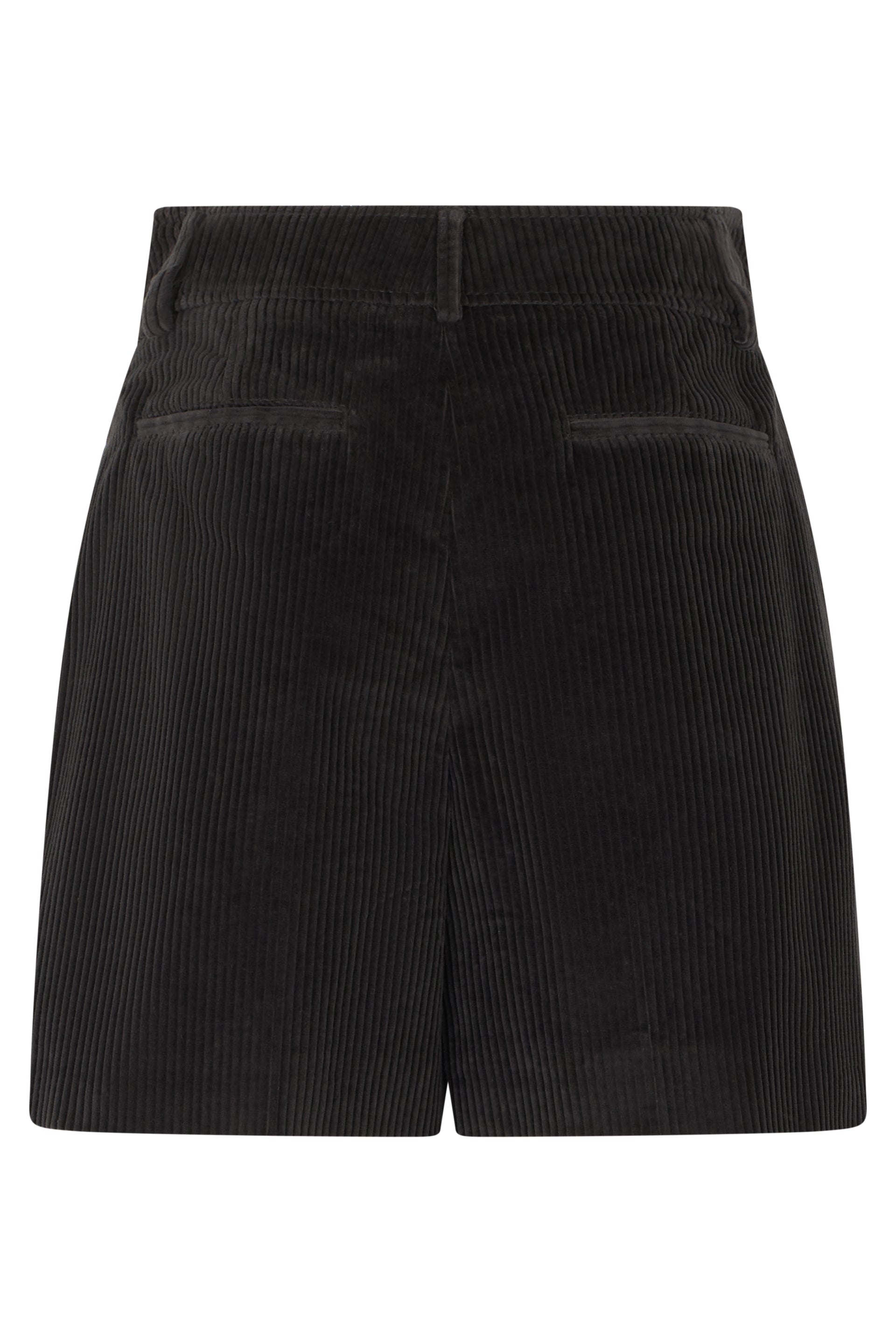 Black striped short pants, minimal and versatile.