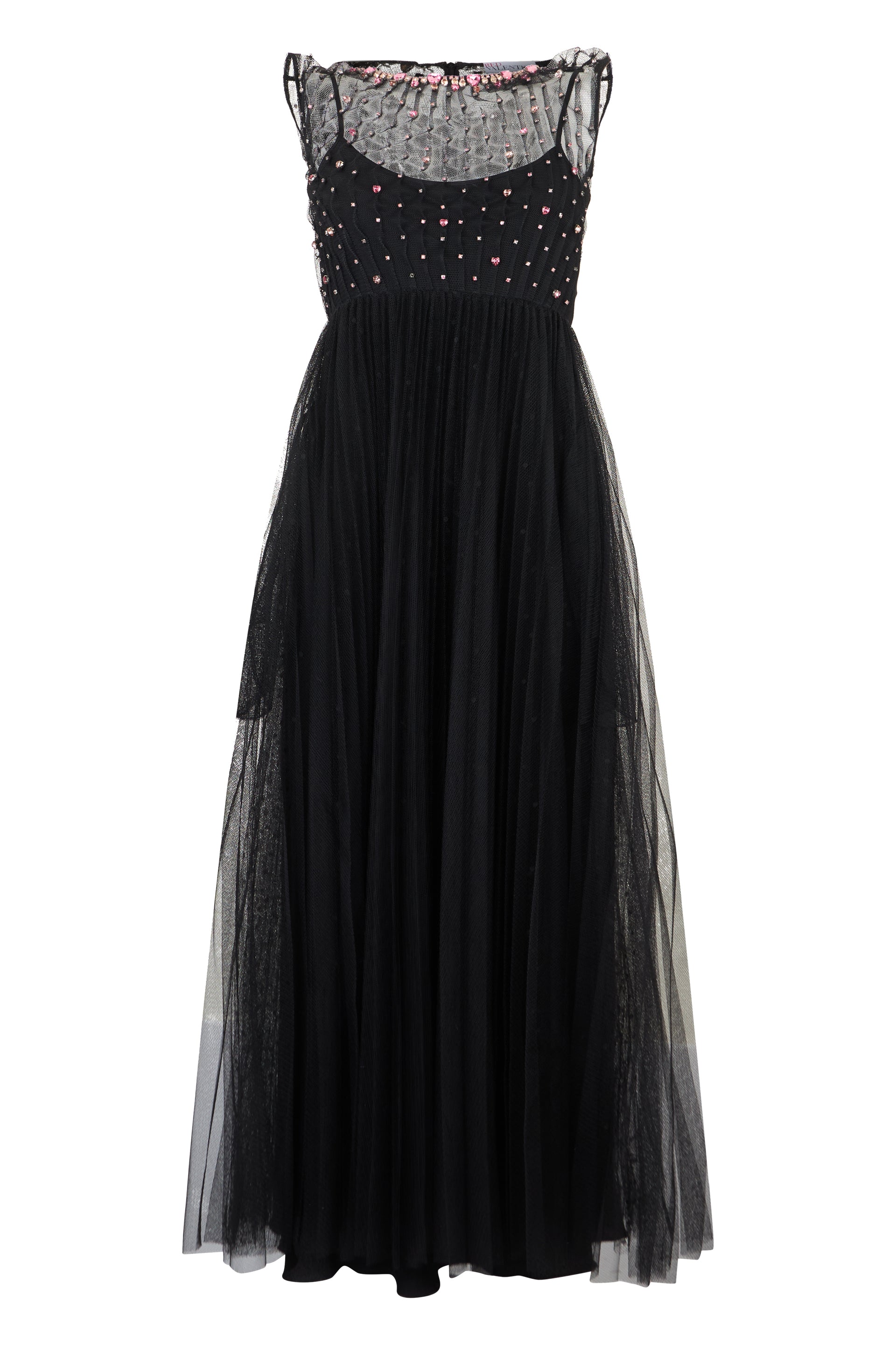 Long dress in an elegant shade of black, refined and chic design.