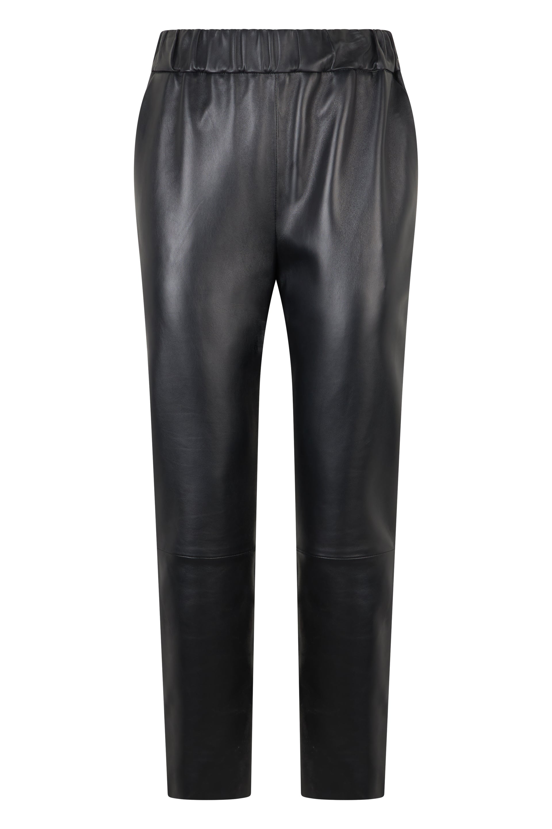 Elegant and versatile black leather pants.