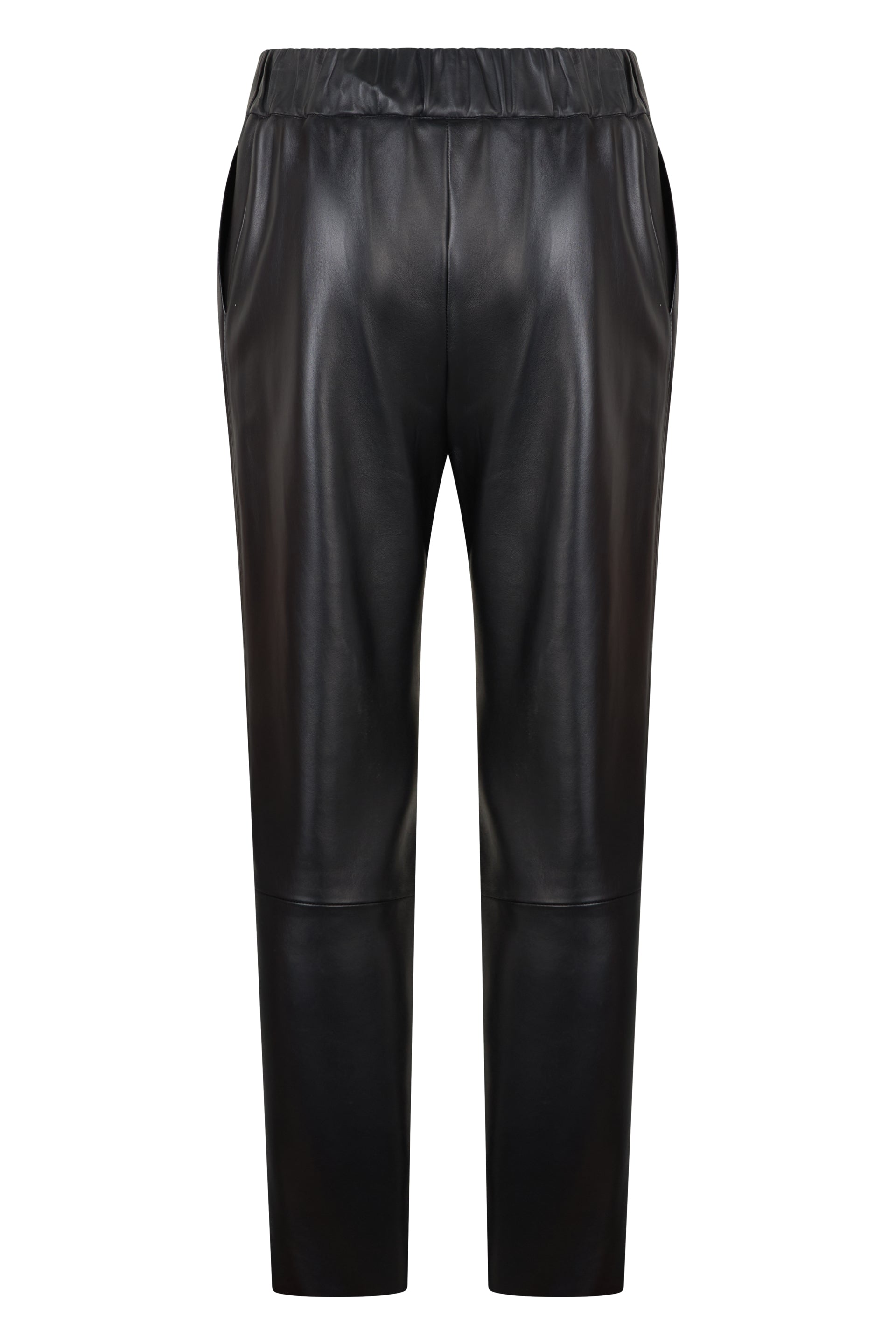 Elegant and versatile black leather pants.